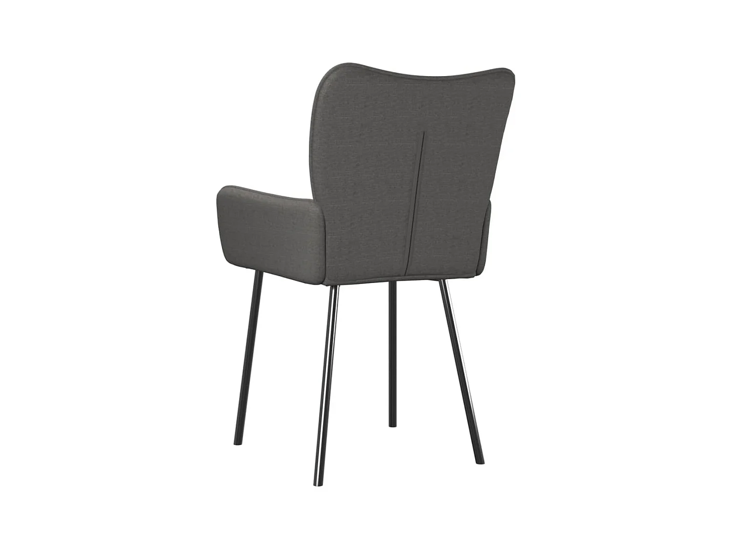 Chaises à manger lot de 2 gris foncé tissu