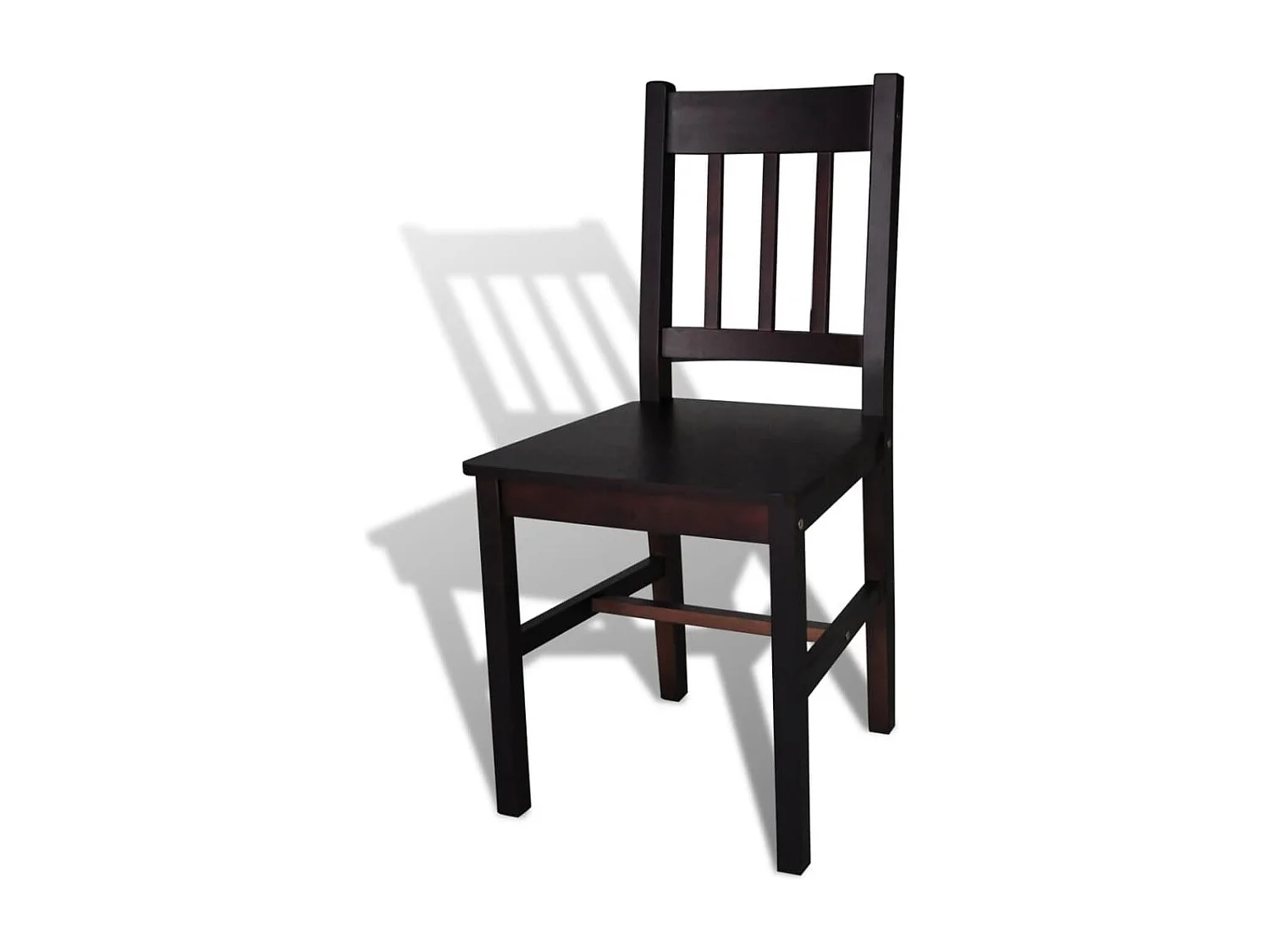 Chaises à manger lot de 2 marron foncé pinède