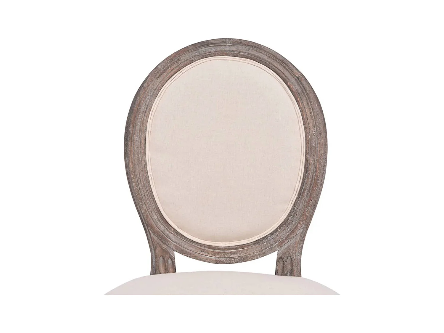 Chaises à manger lot de 4 crème tissu