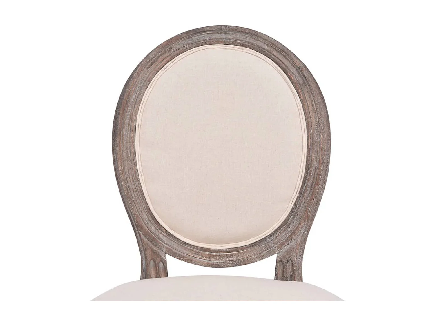 Sillas de comedor 4 unidades tela color crema