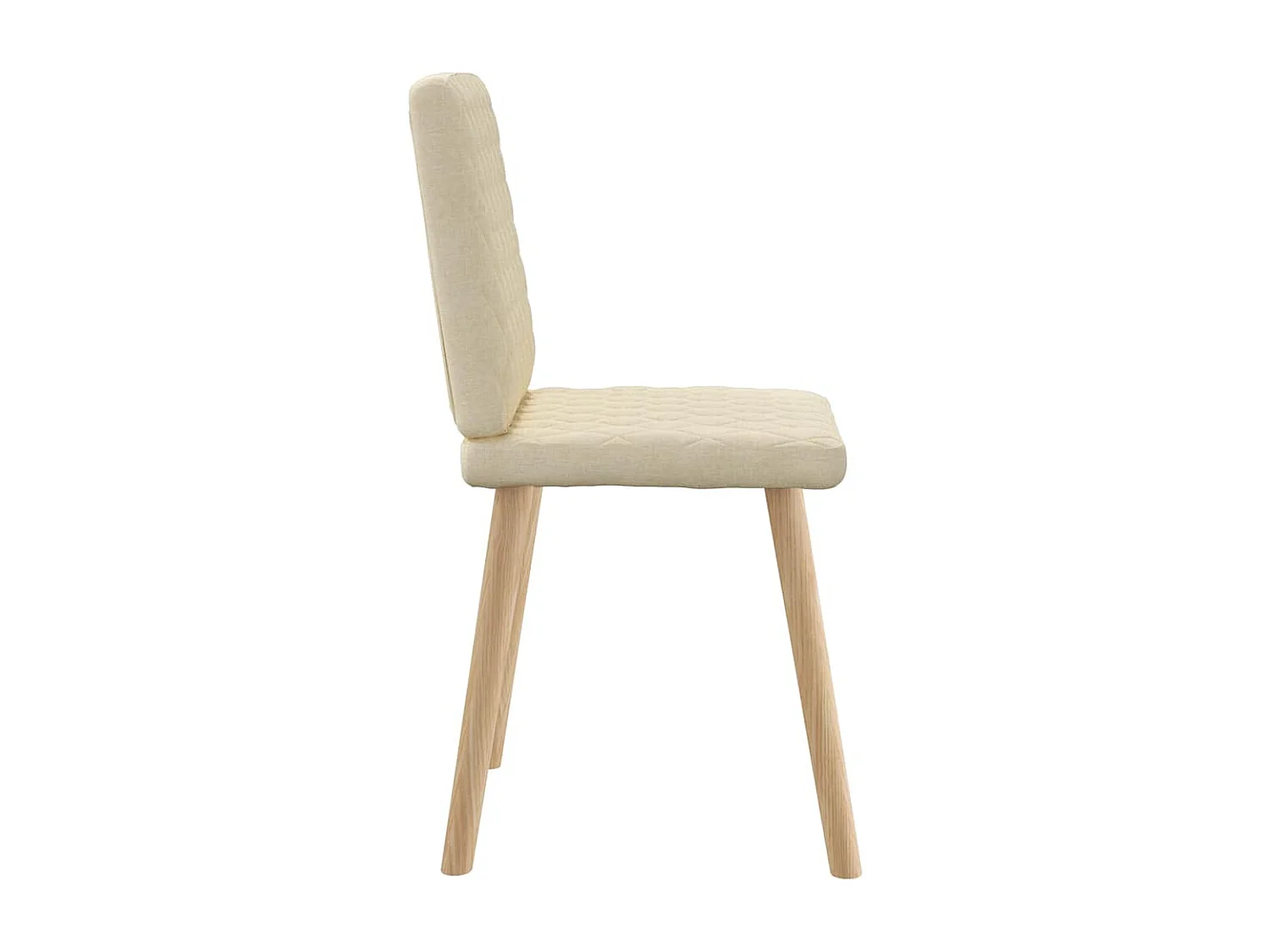 Chaises à manger lot de 2 crème tissu