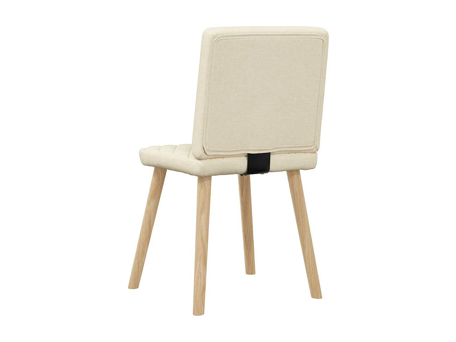 Chaises à manger lot de 2 crème tissu