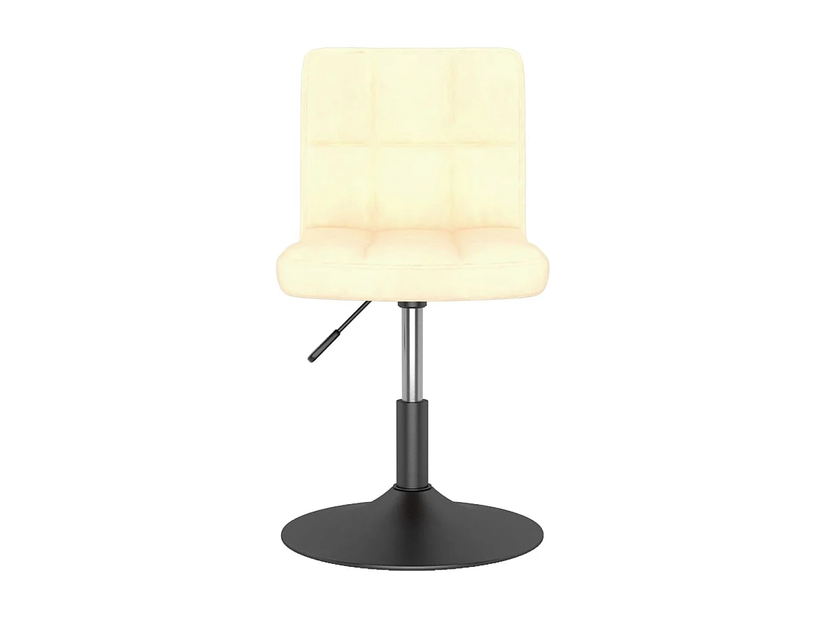 Chaises pivotantes à manger lot de 2 crème velours