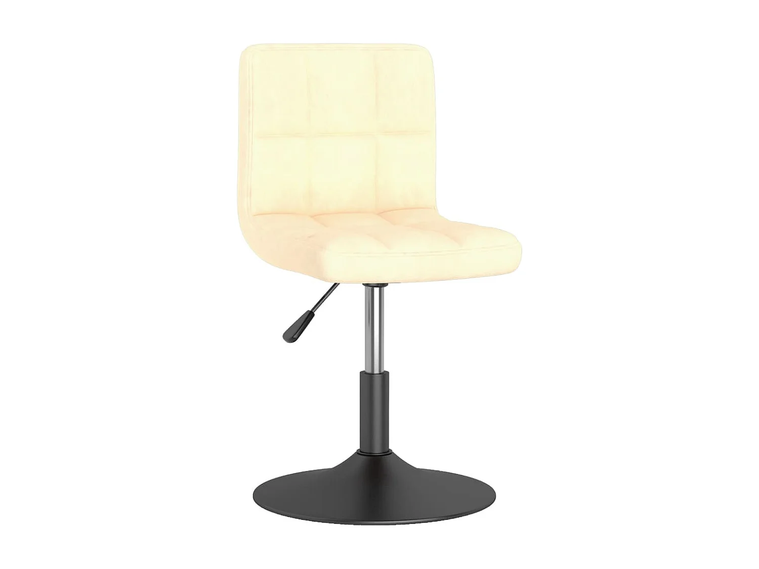 Chaises pivotantes à manger lot de 2 crème velours