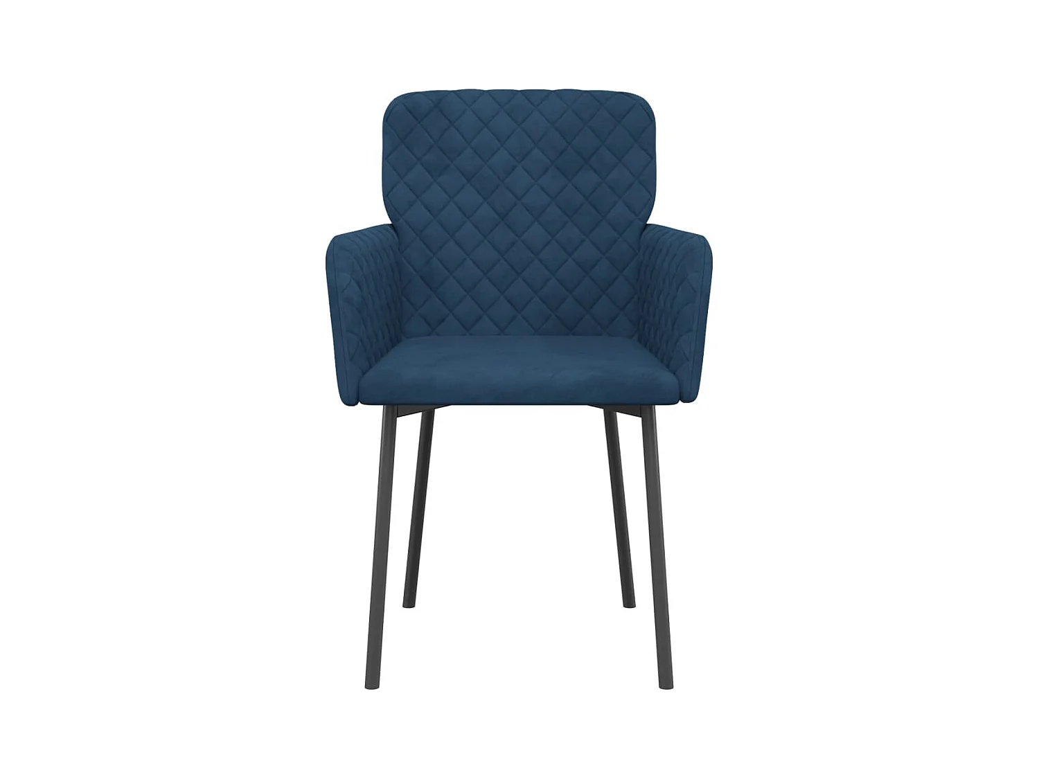 Chaises à manger lot de 2 Bleu Velours
