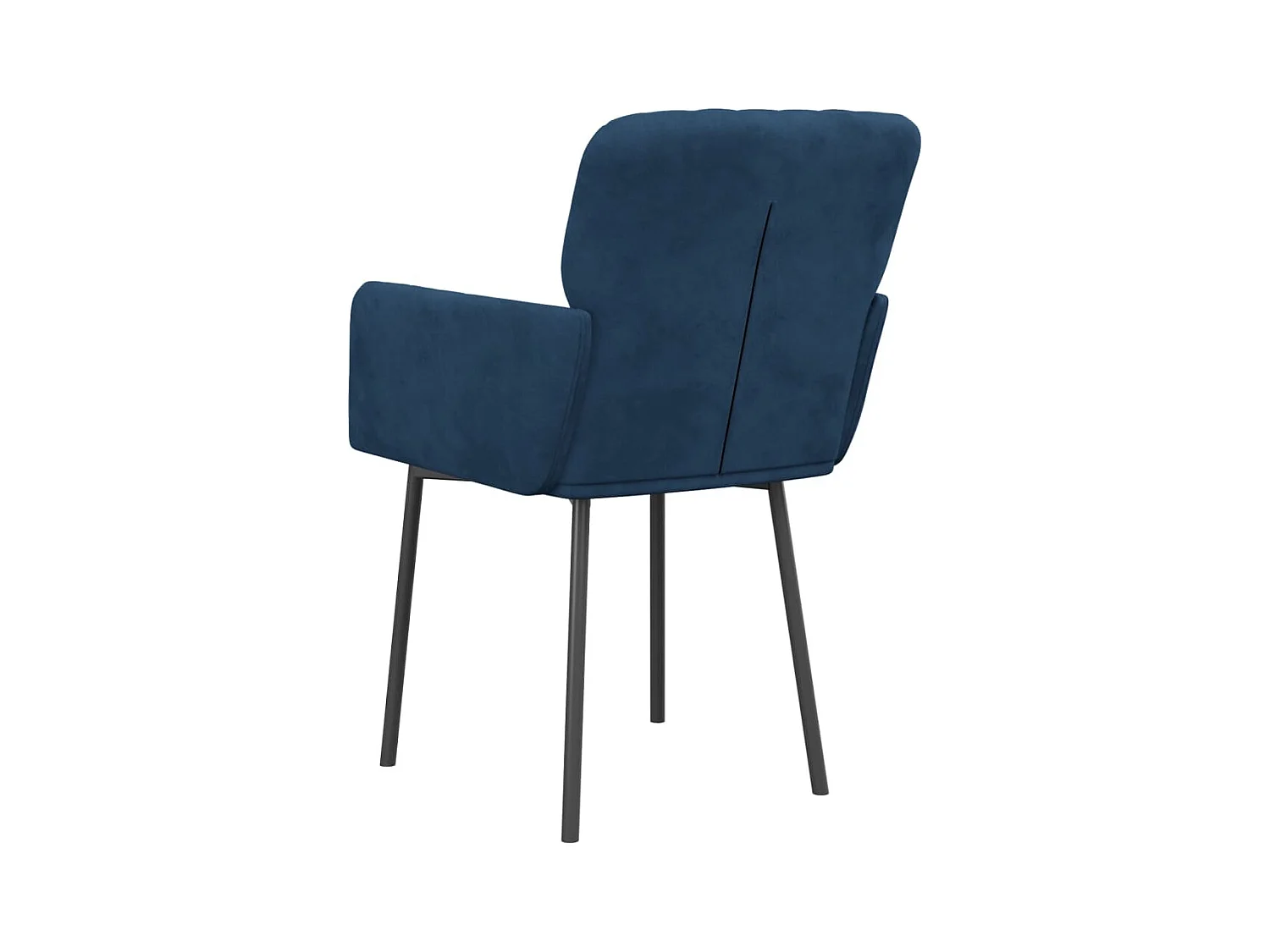 Chaises à manger lot de 2 Bleu Velours