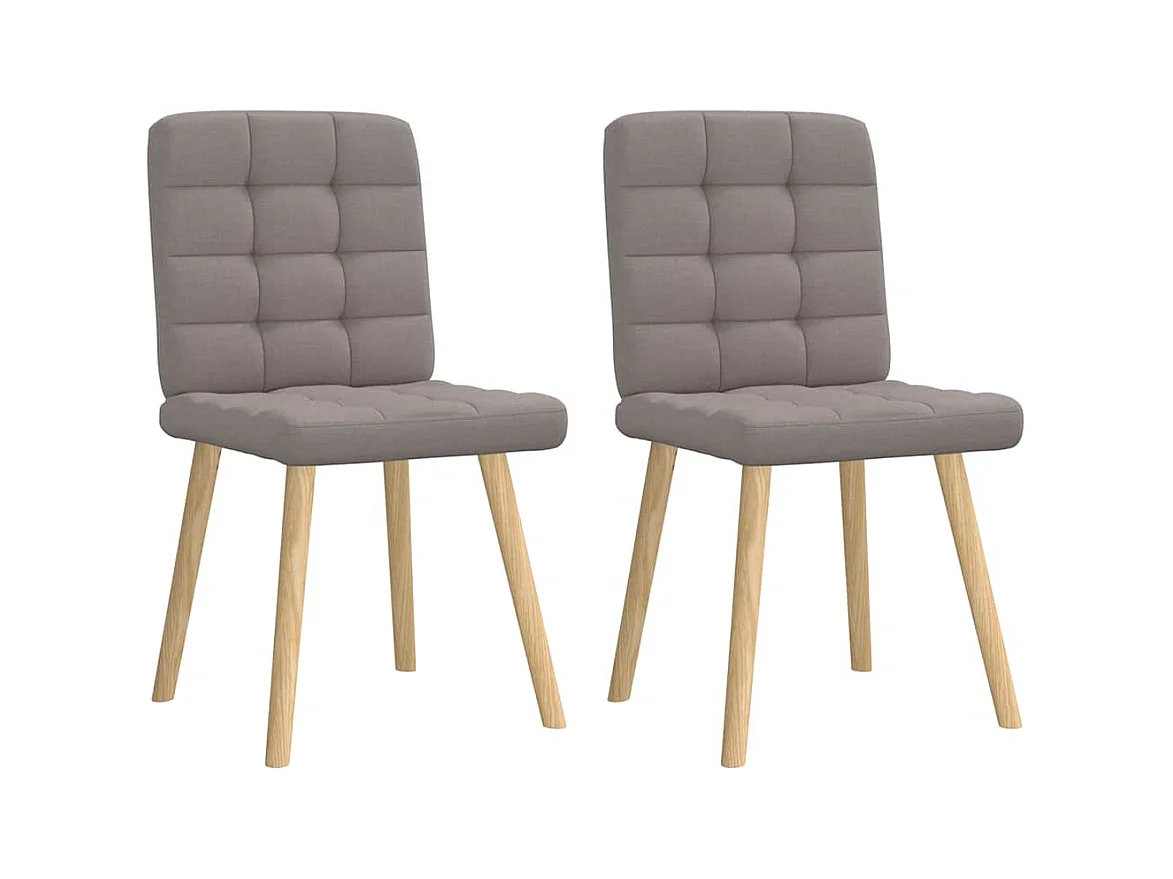 Chaises à manger lot de 2 taupe tissu