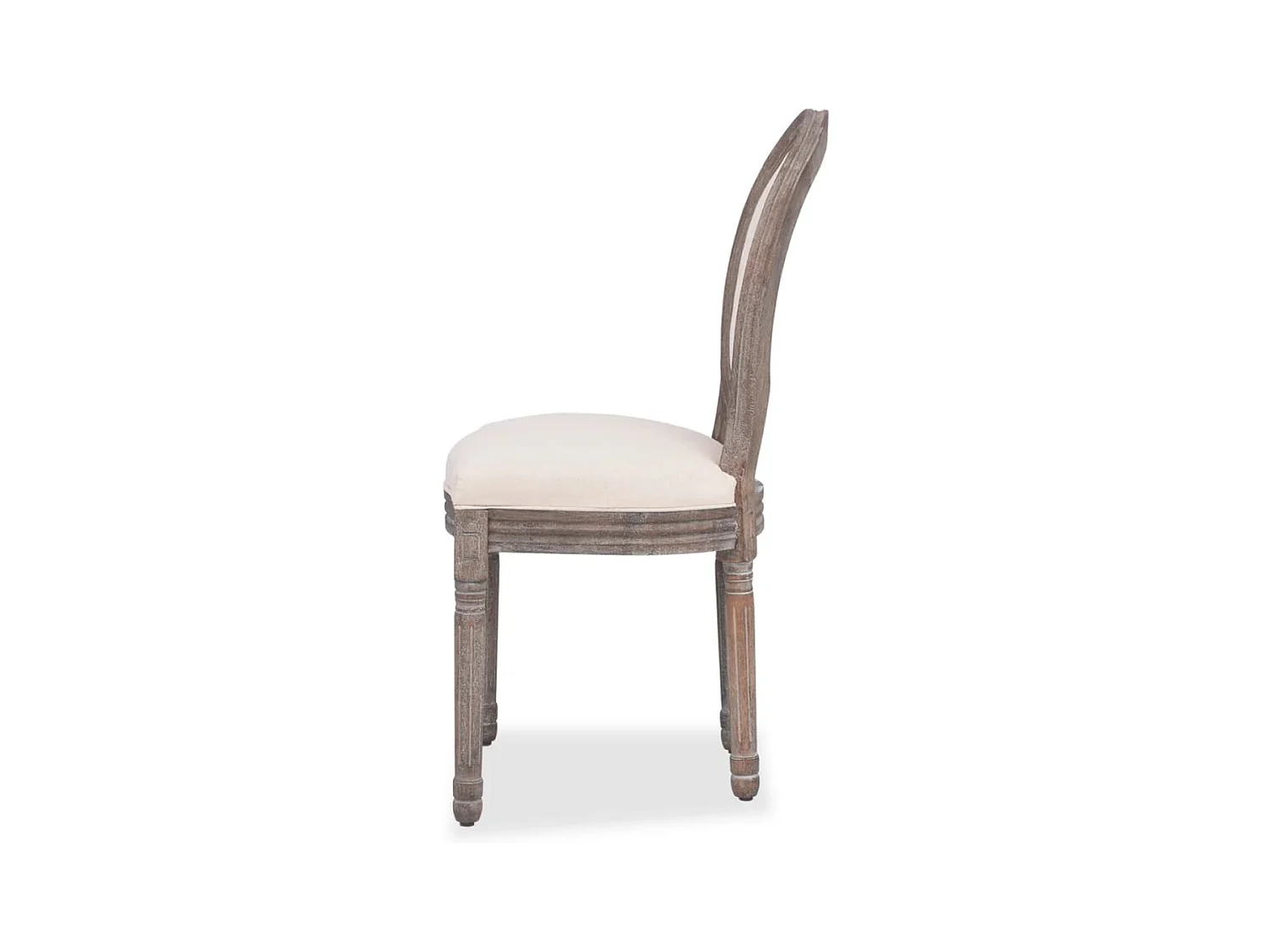 Chaises à manger lot de 2 crème tissu