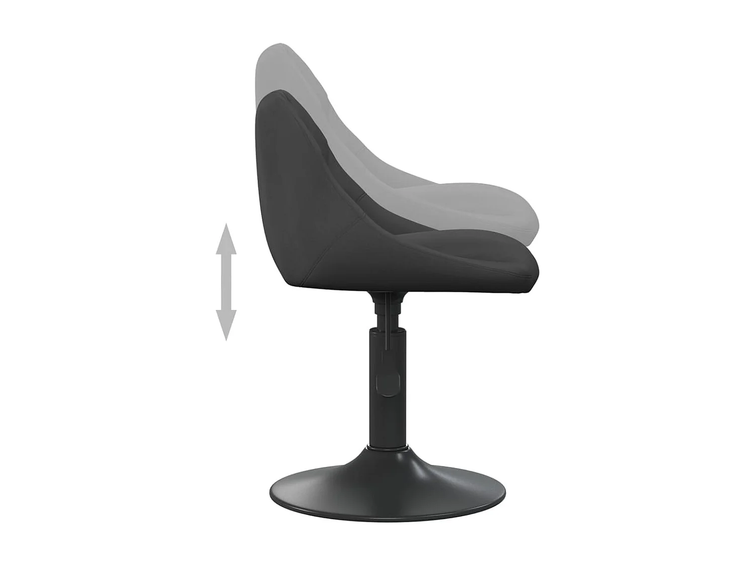 Chaises pivotantes à manger lot de 4 noir velours