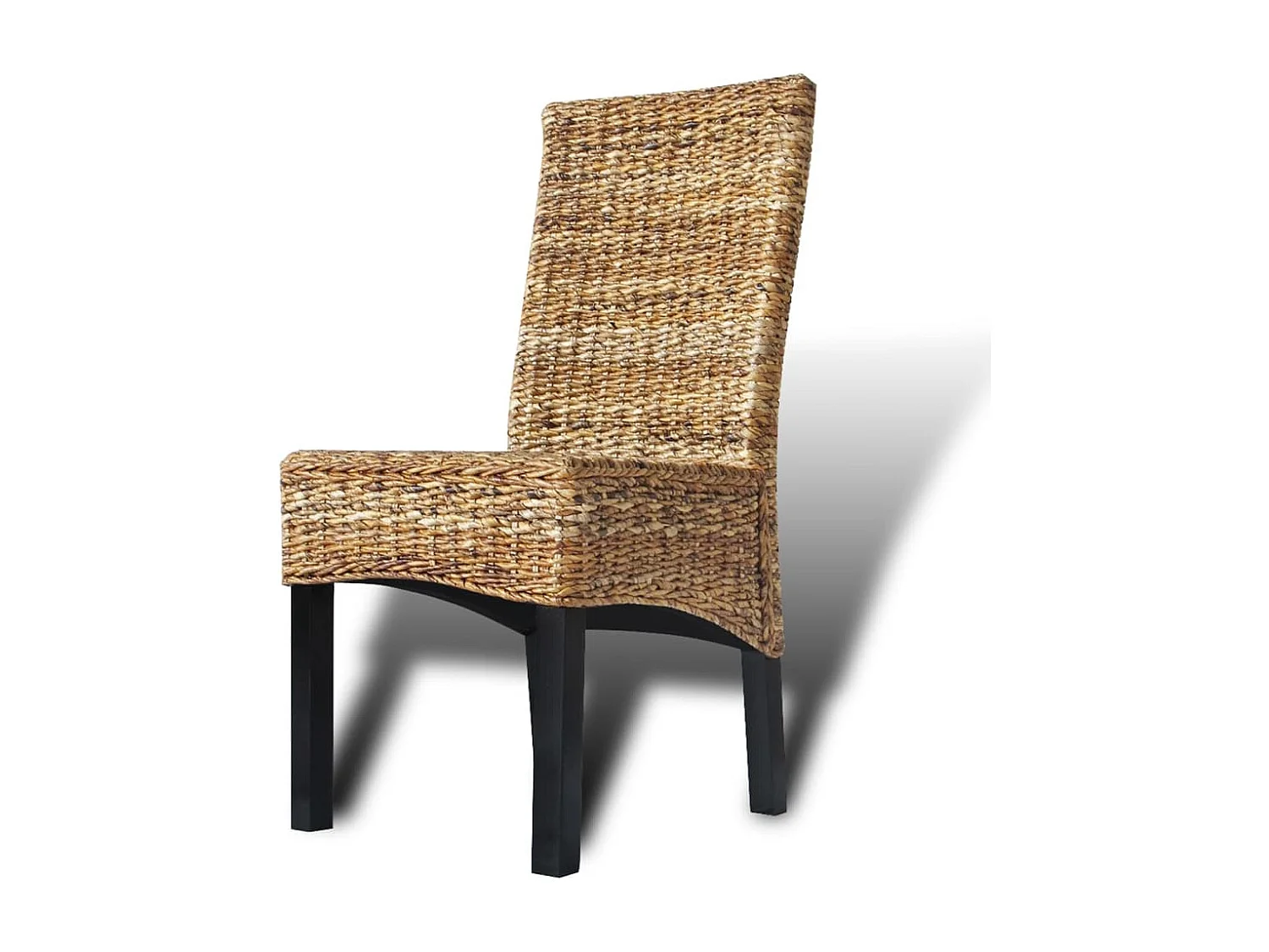 Chaises à manger lot de 6 bois solide de manguier et abaca