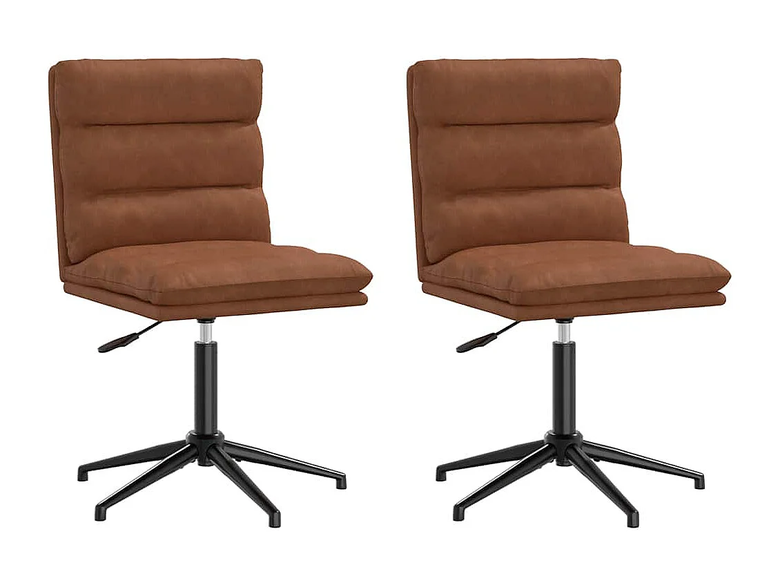 Eetkamerstoelen 2 st kunstleer bruin