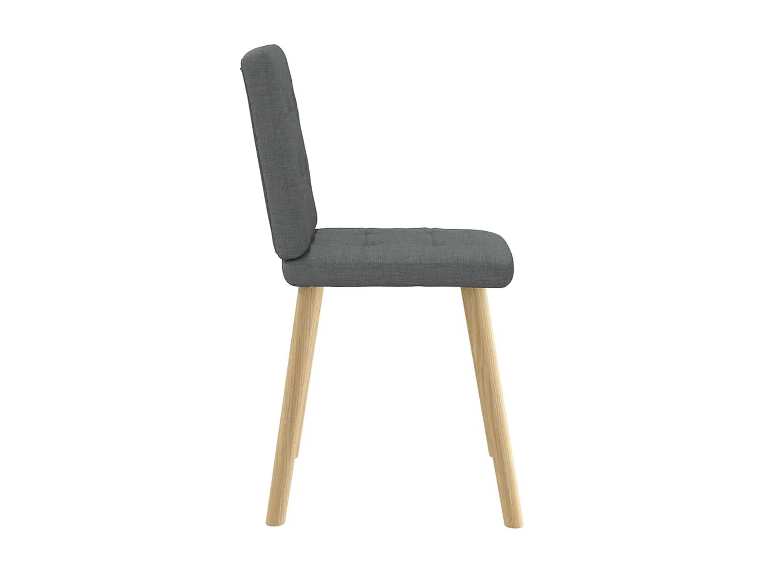 Eetkamerstoelen 2 st stof donkergrijs