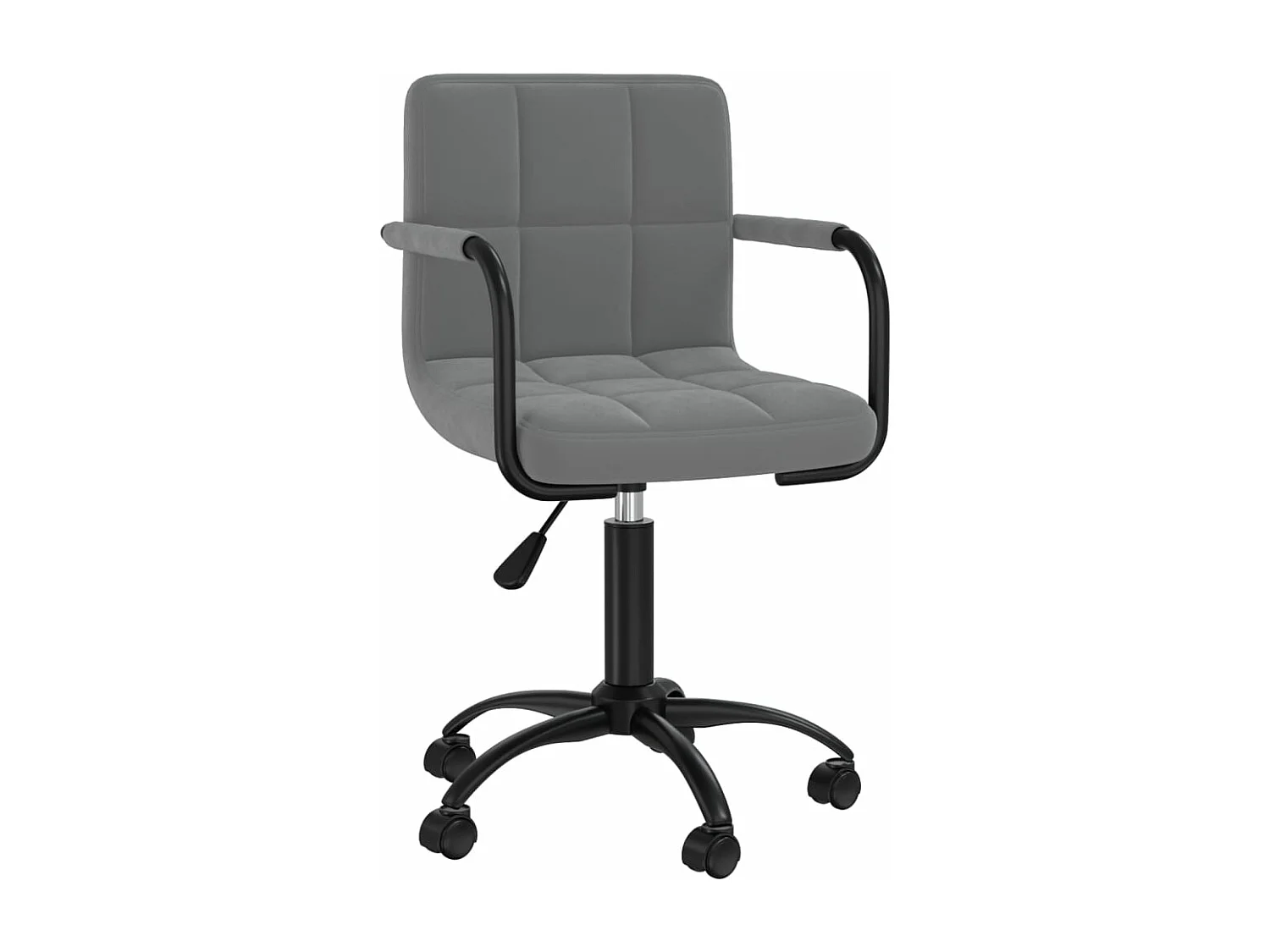 Chaises pivotantes à manger lot de 6 gris foncé velours