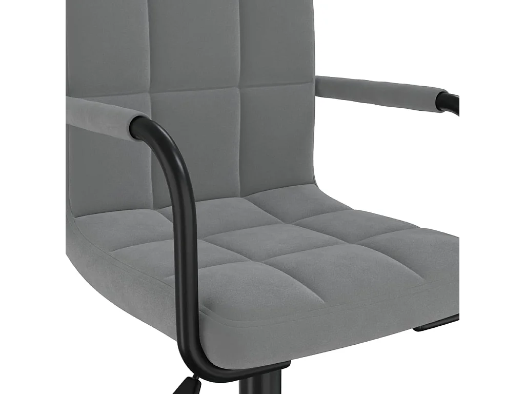 Sillas de comedor giratorias 6 unidades terciopelo gris oscuro