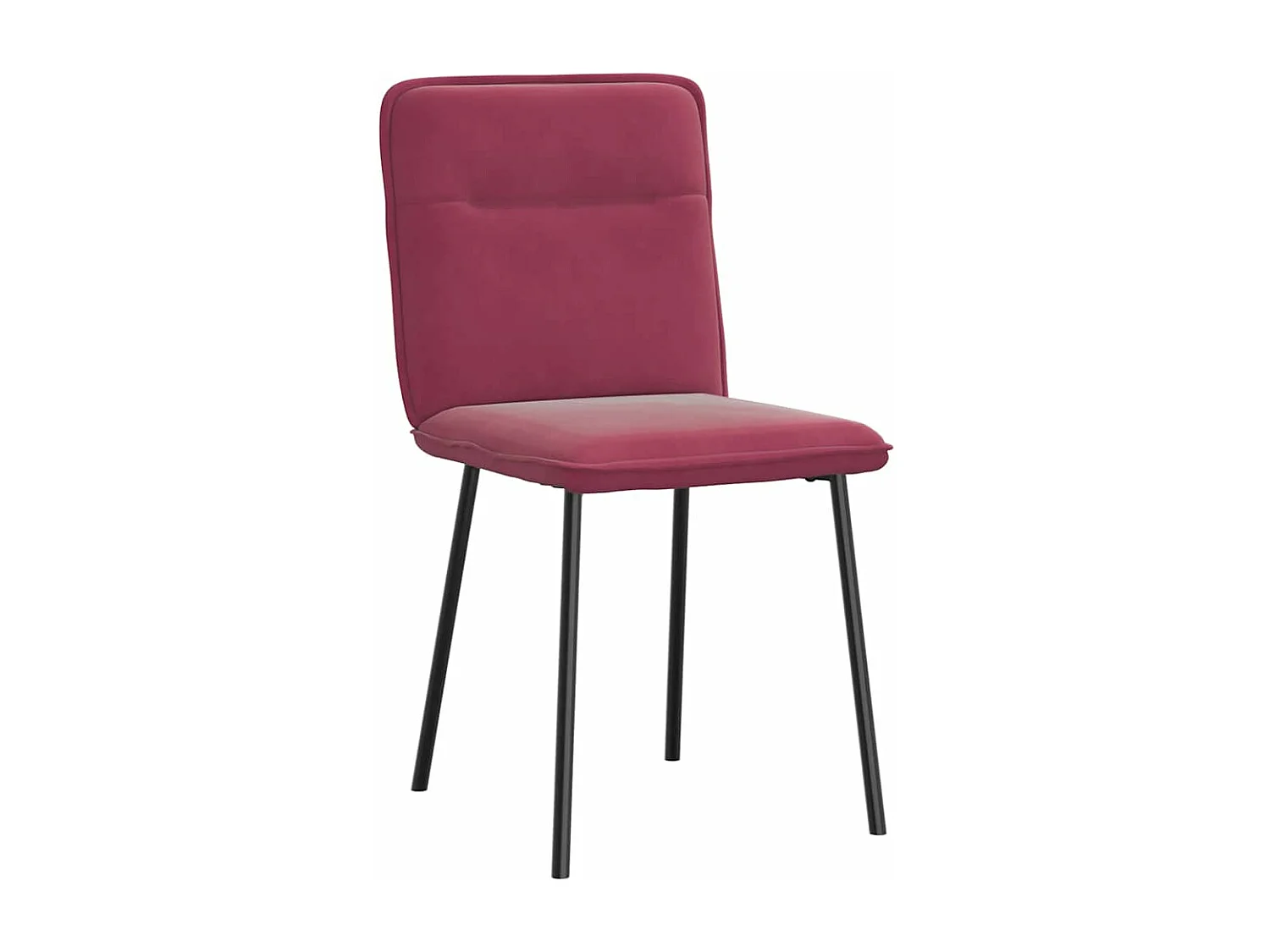 Chaises à manger lot de 2 Rouge bordeaux Velours