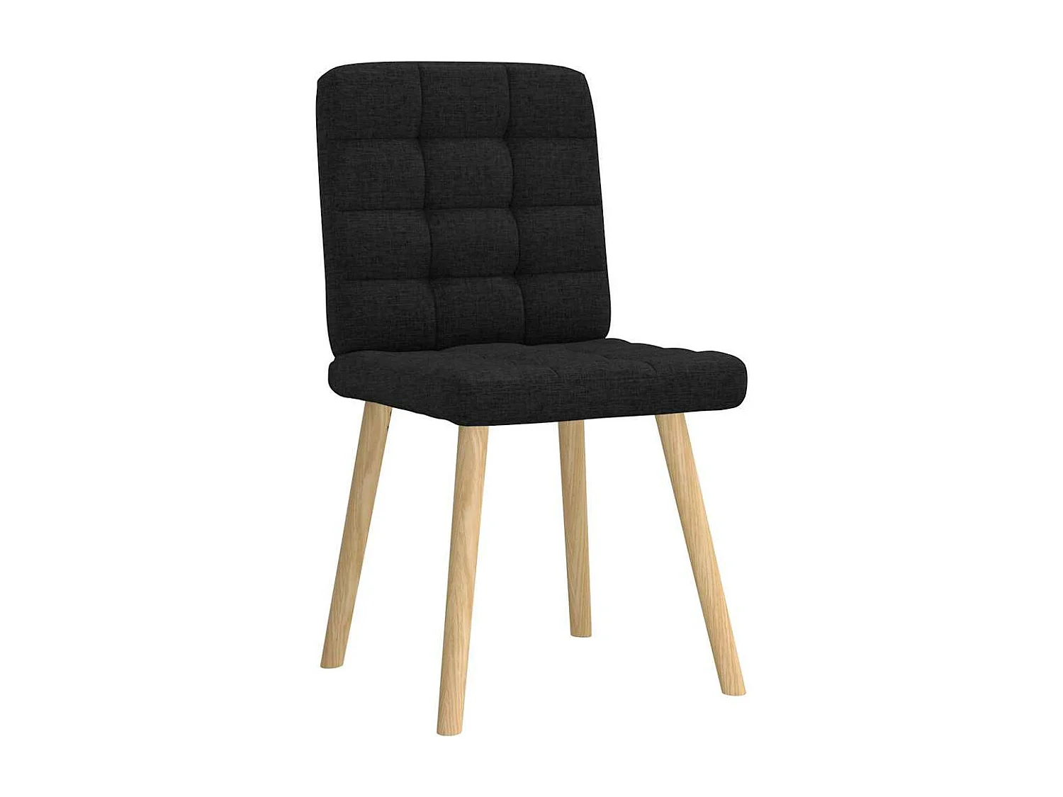 Sillas de comedor 2 unidades tela negro