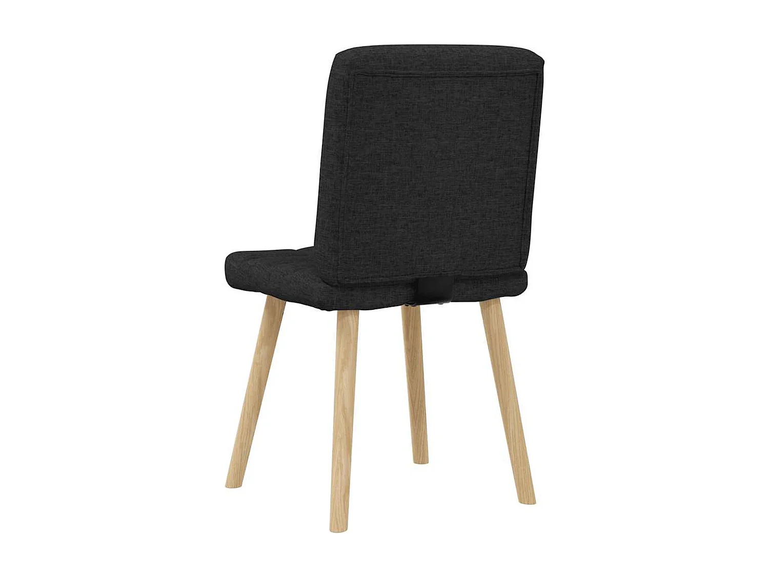 Chaises à manger lot de 2 noir tissu