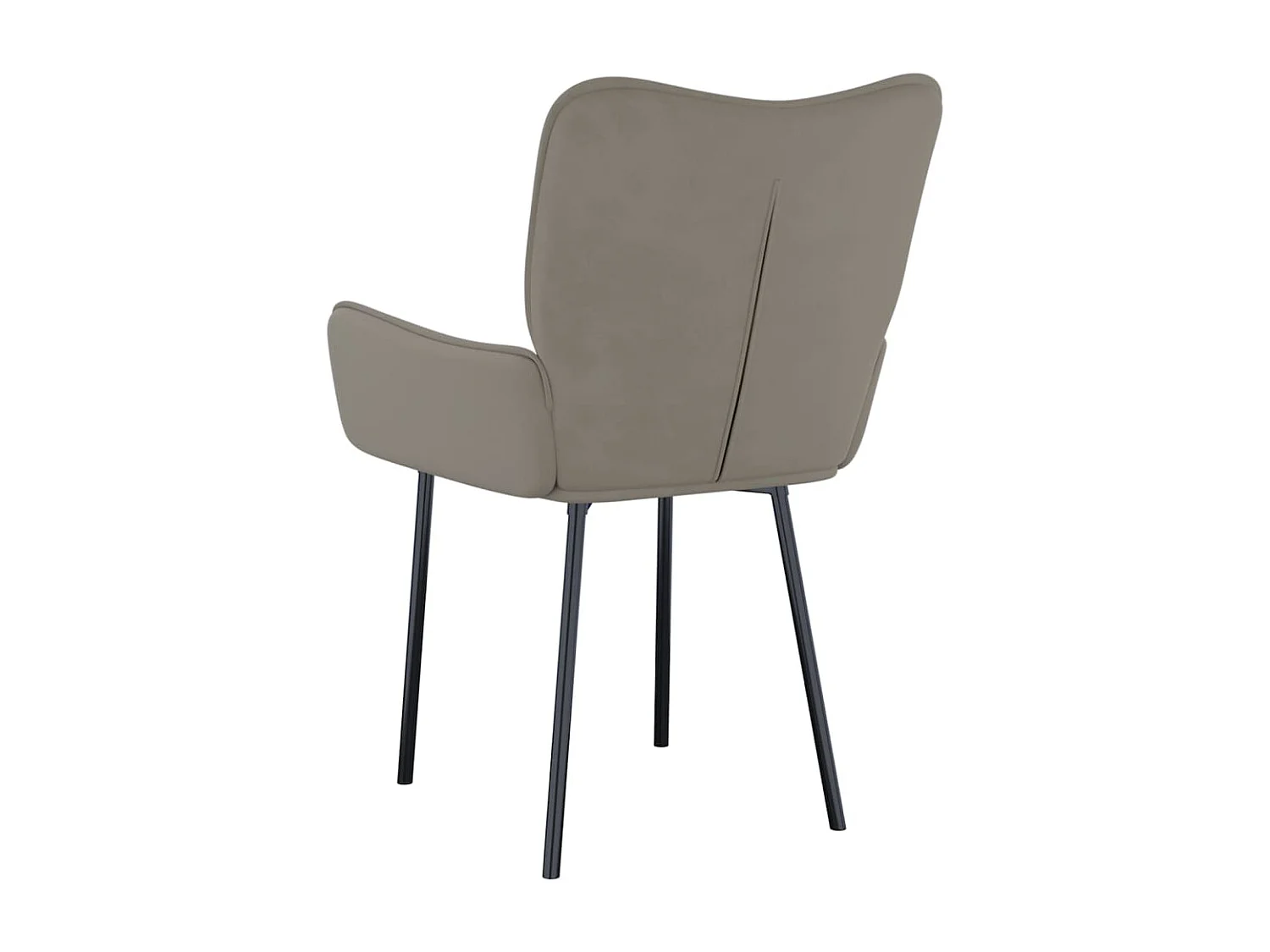 Chaises à manger lot de 2 Gris clair Velours