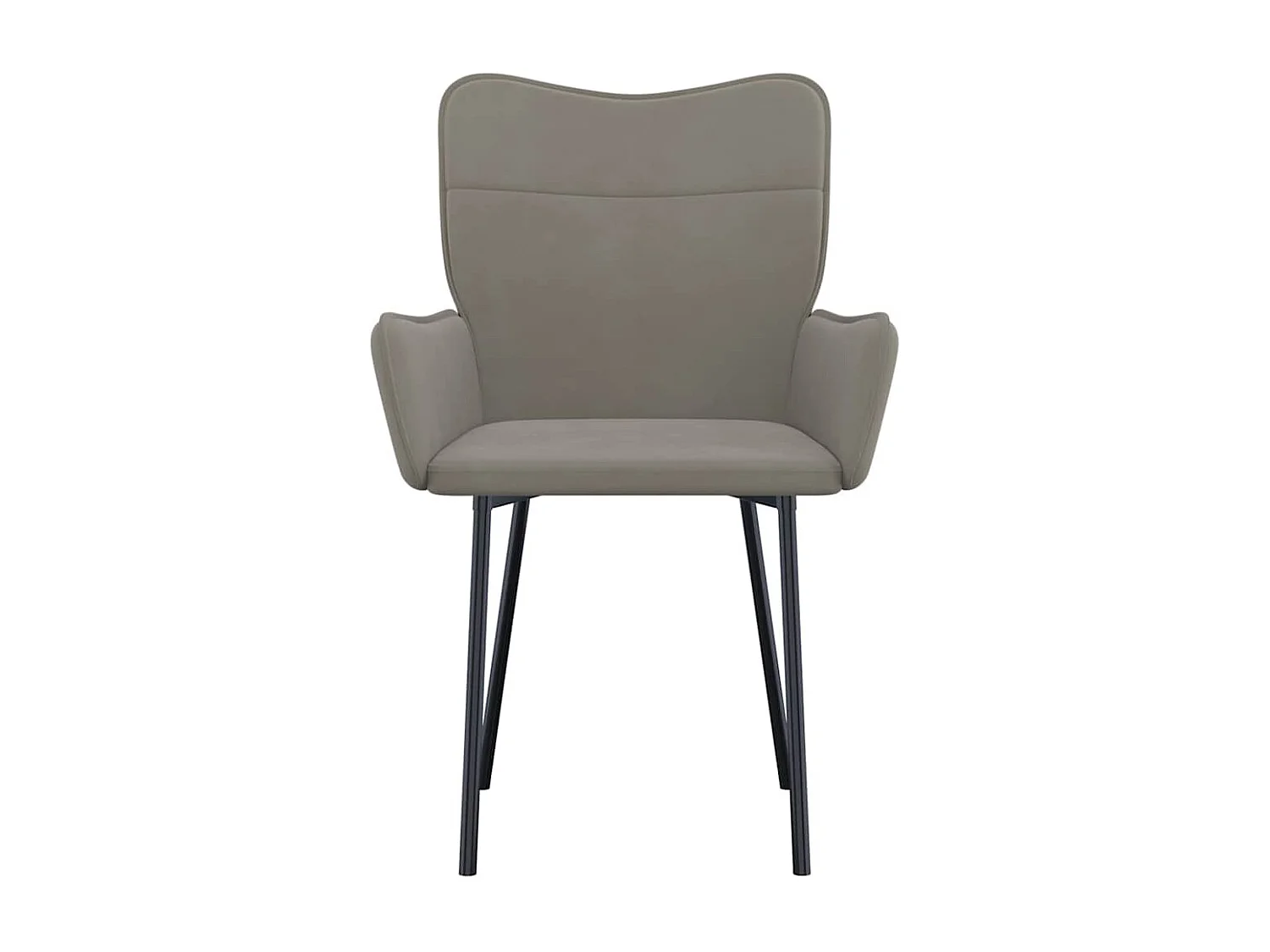 Chaises à manger lot de 2 Gris clair Velours