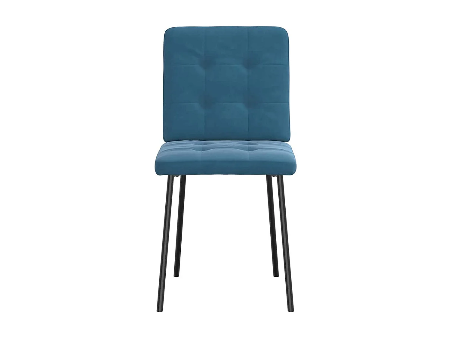 Chaises à manger lot de 4 Bleu Velours