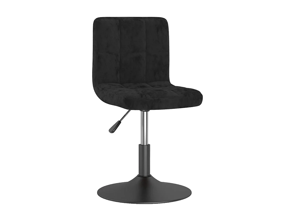 Chaises pivotantes à manger lot de 2 noir velours