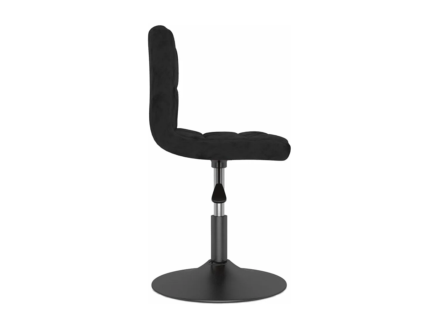 Chaises pivotantes à manger lot de 2 noir velours