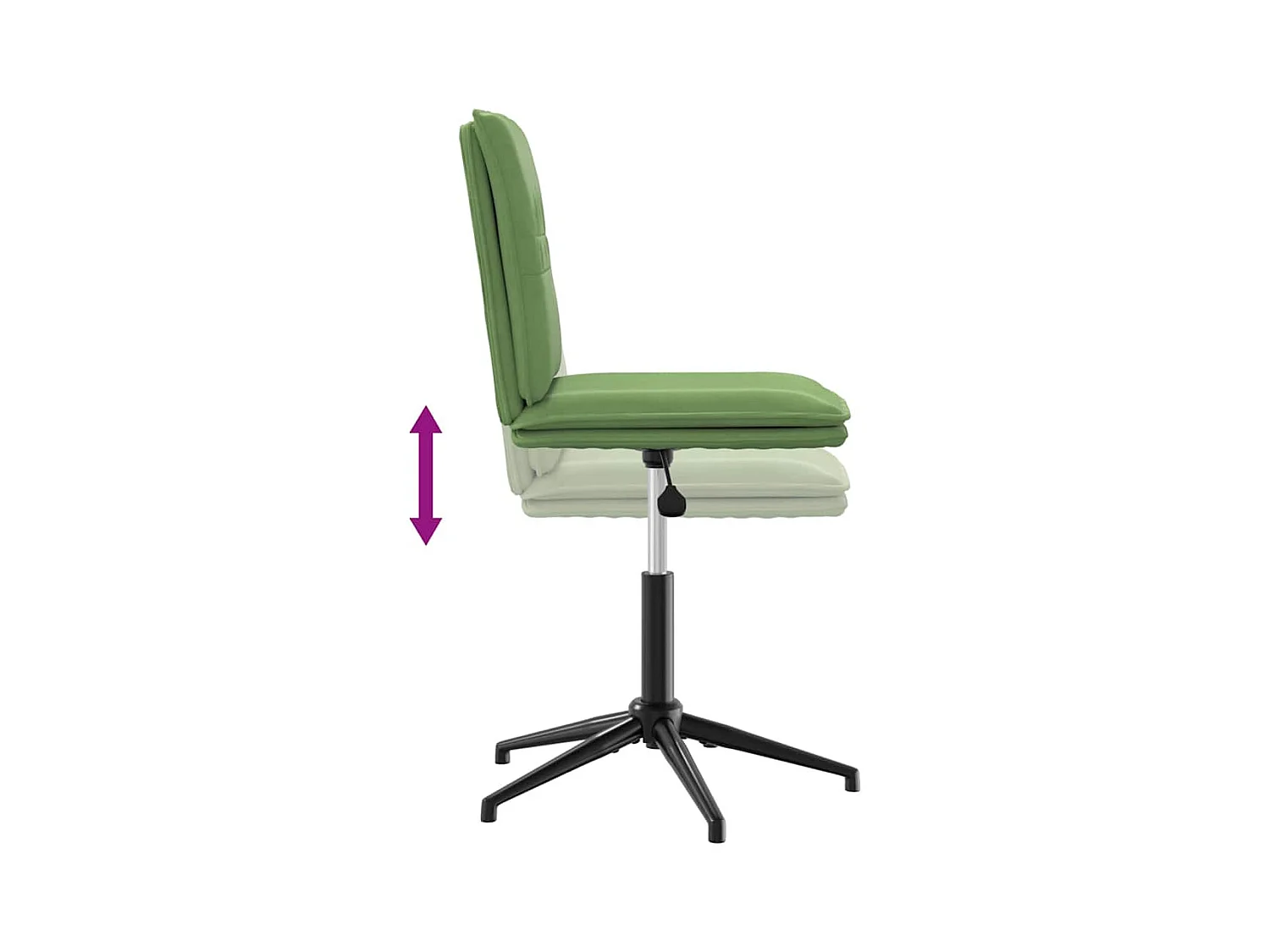 Chaises à manger lot de 2 Vert clair Velours