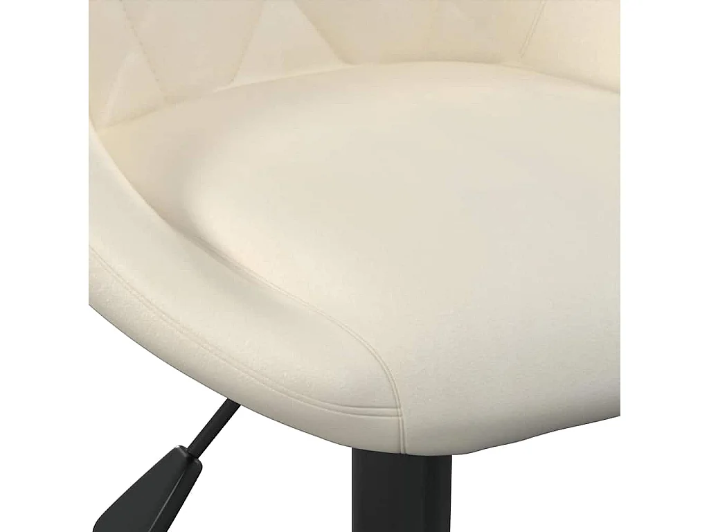 Cadeiras de jantar giratórias 2 peças veludo cor creme