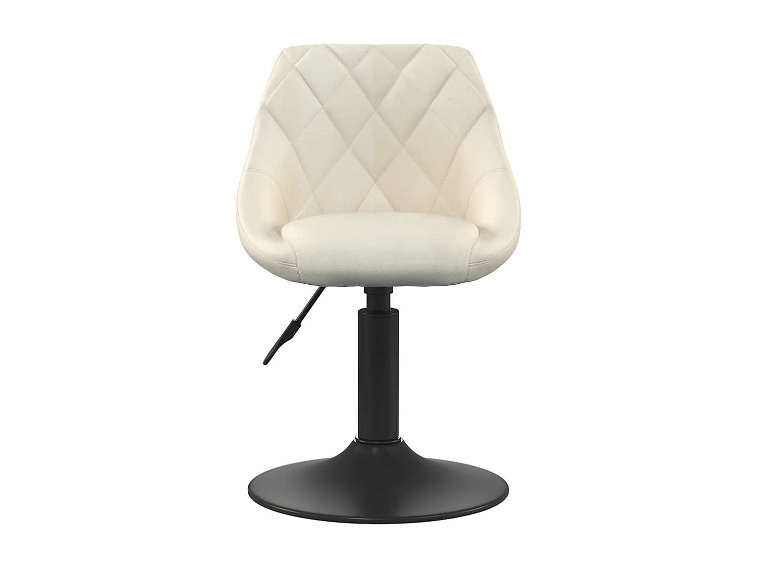 Eetkamerstoelen draaibaar 2 st fluweel crèmekleurig