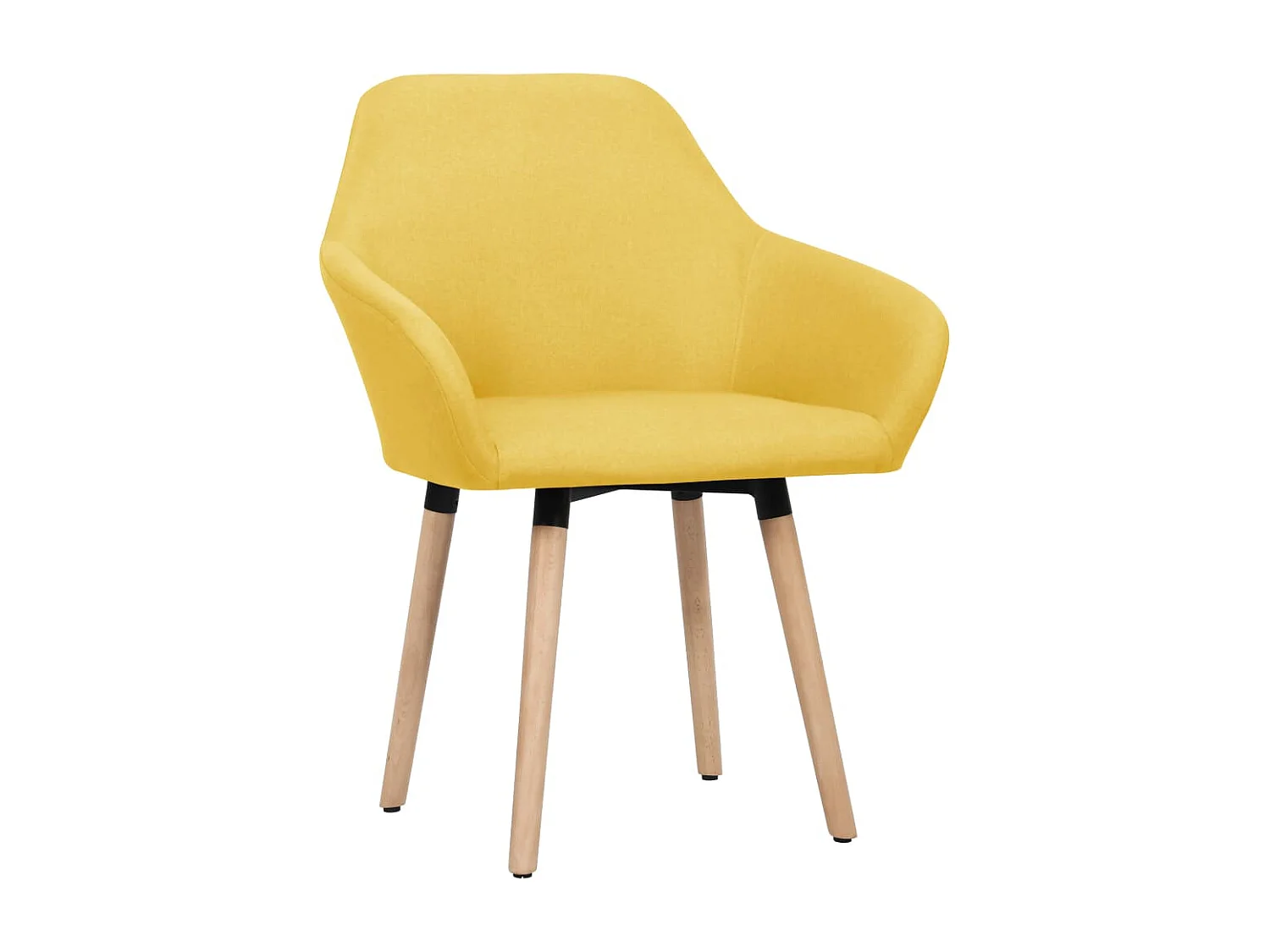 Sillas de comedor 2 unidades tela amarillo