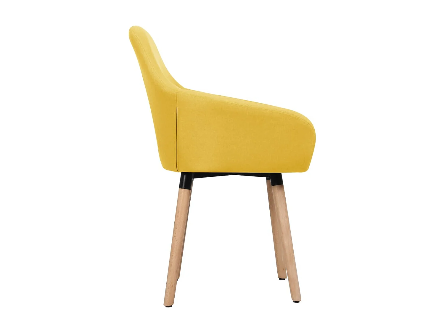 Sillas de comedor 2 unidades tela amarillo