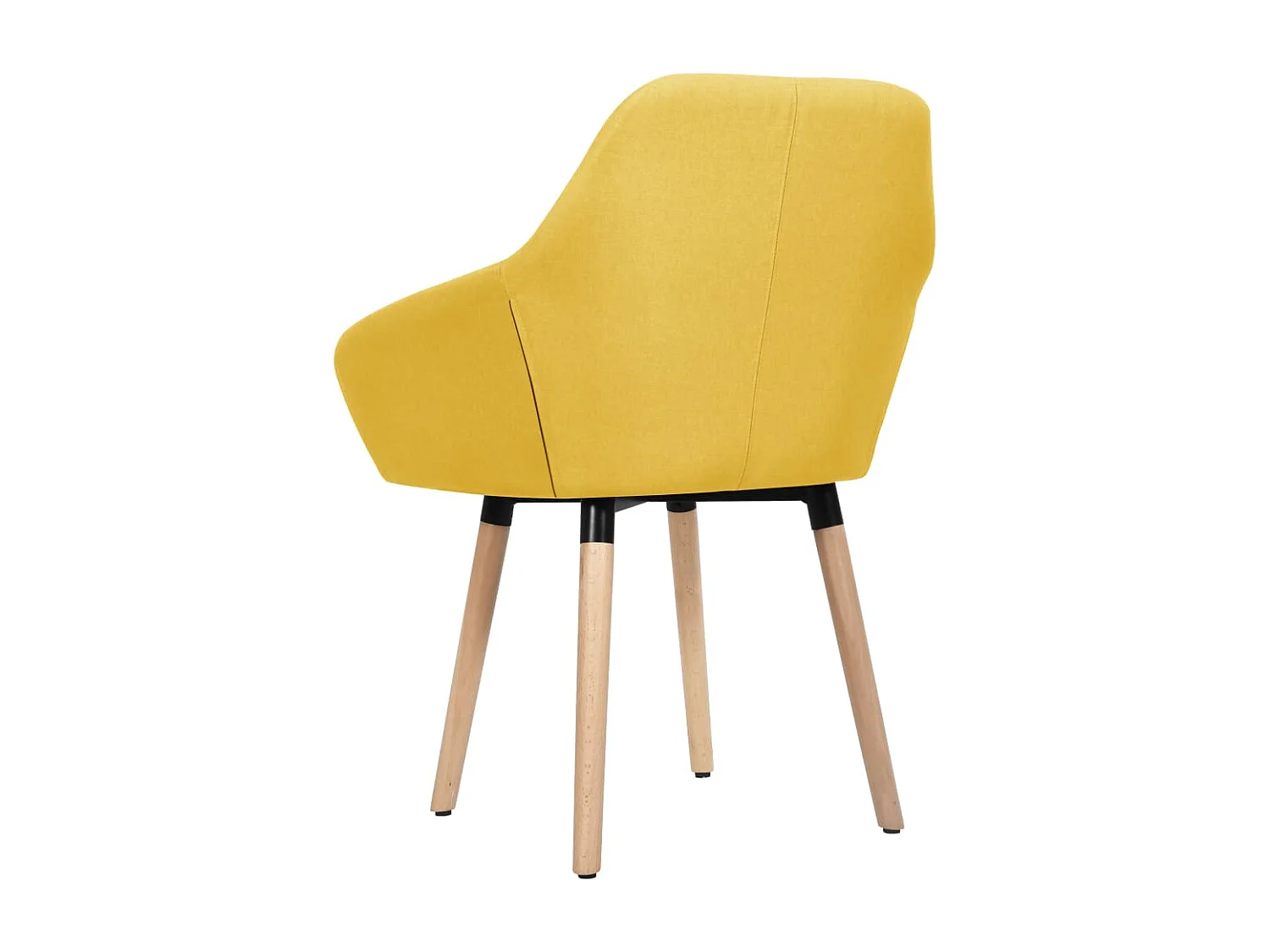 Sillas de comedor 2 unidades tela amarillo