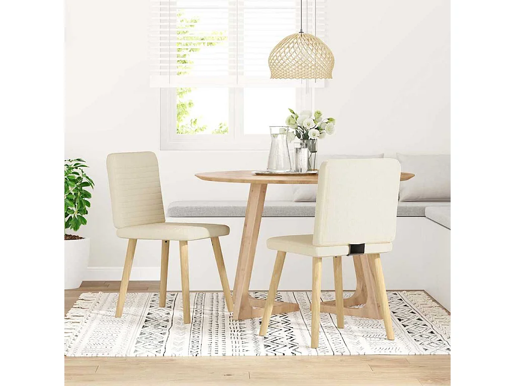 Eetkamerstoelen 2 st linnen