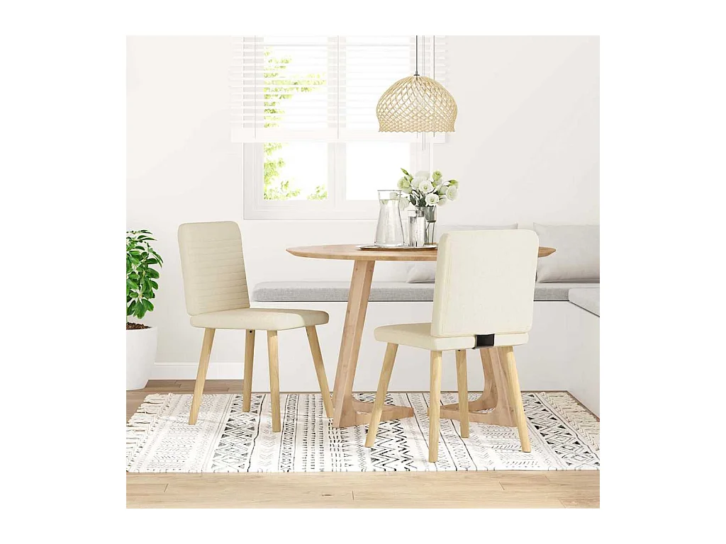 Chaises à manger lot de 2 Lin