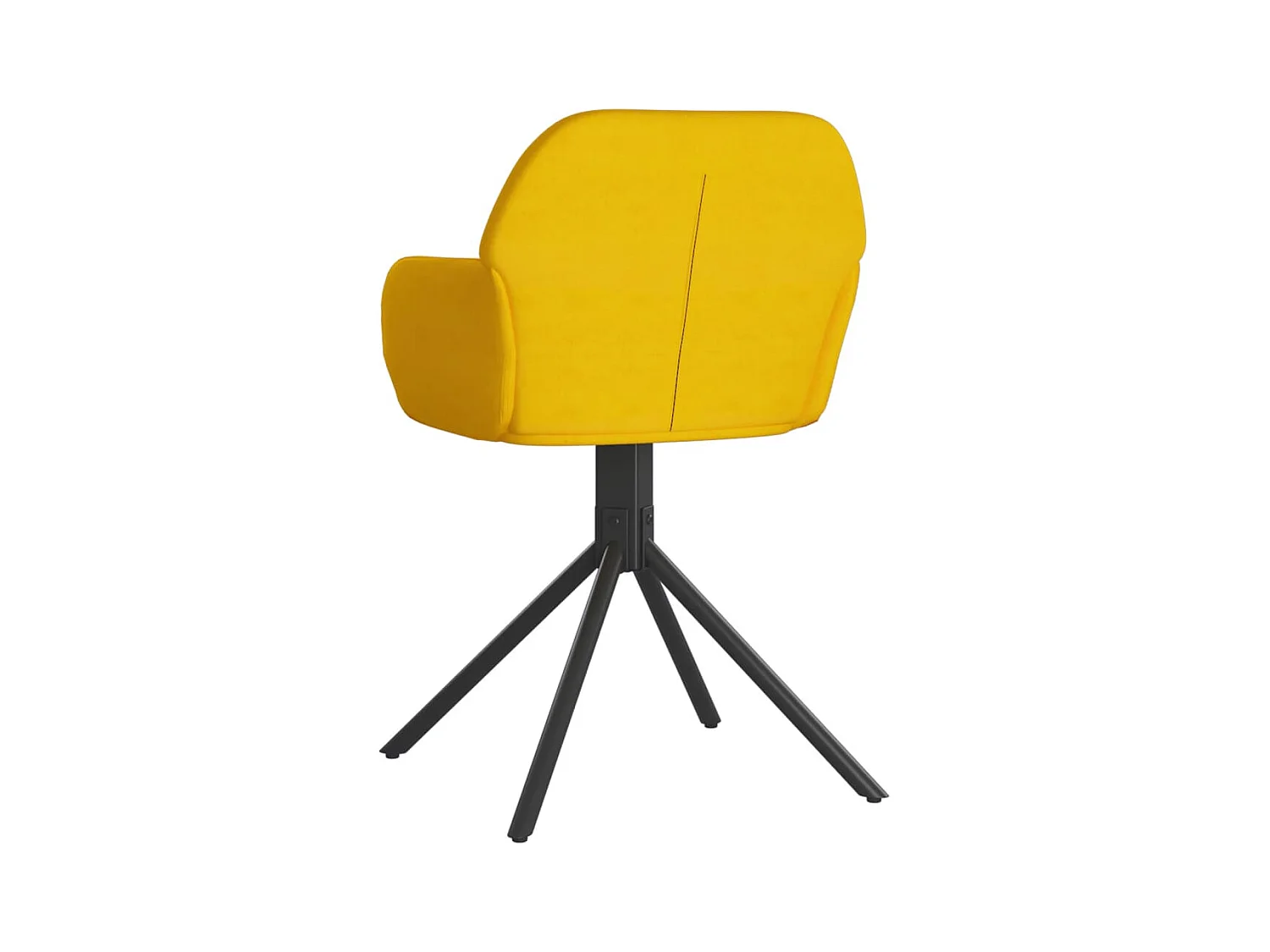 Chaises pivotantes à manger lot de 2 Jaune Velours