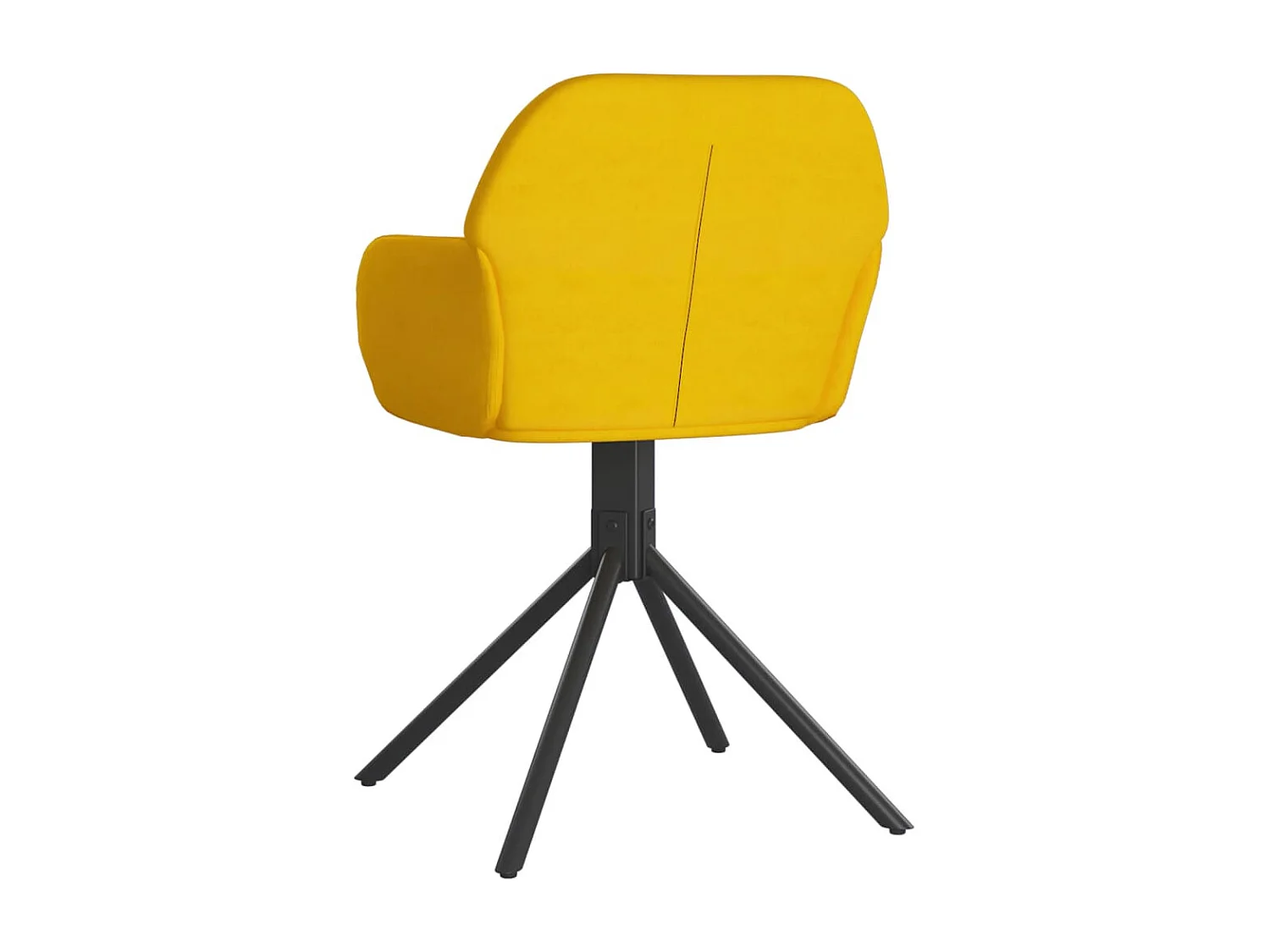 Chaises pivotantes à manger lot de 2 Jaune Velours