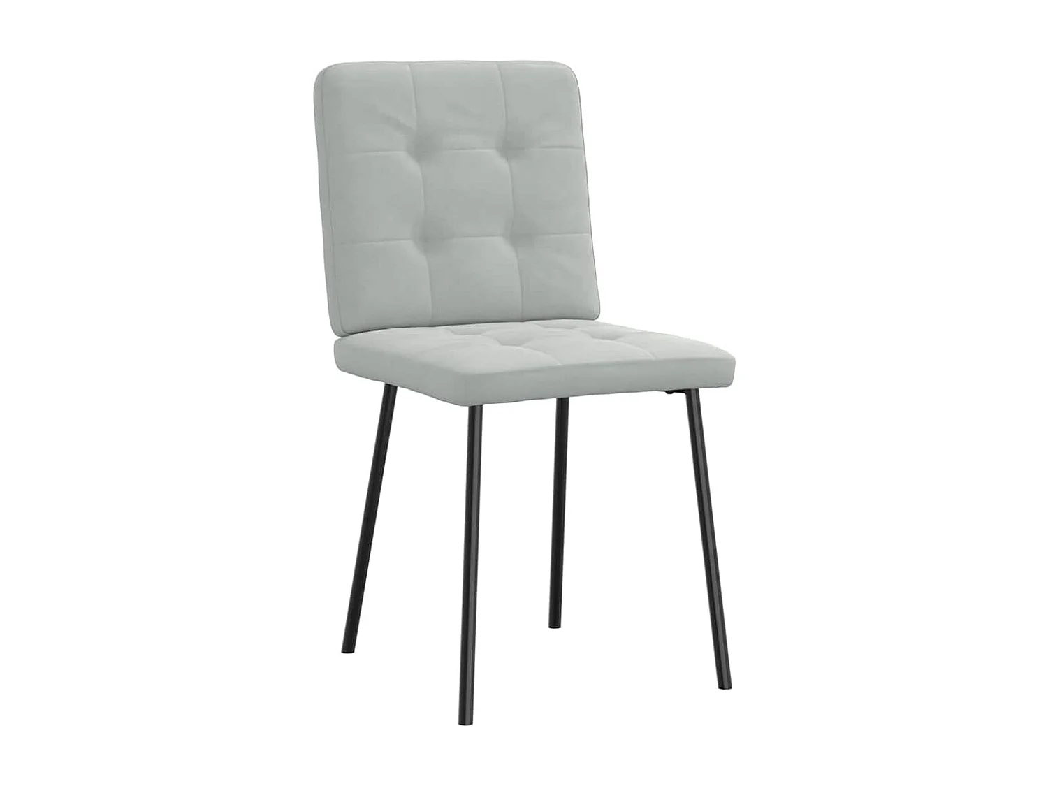 Sillas de comedor 2 unidades terciopelo gris claro