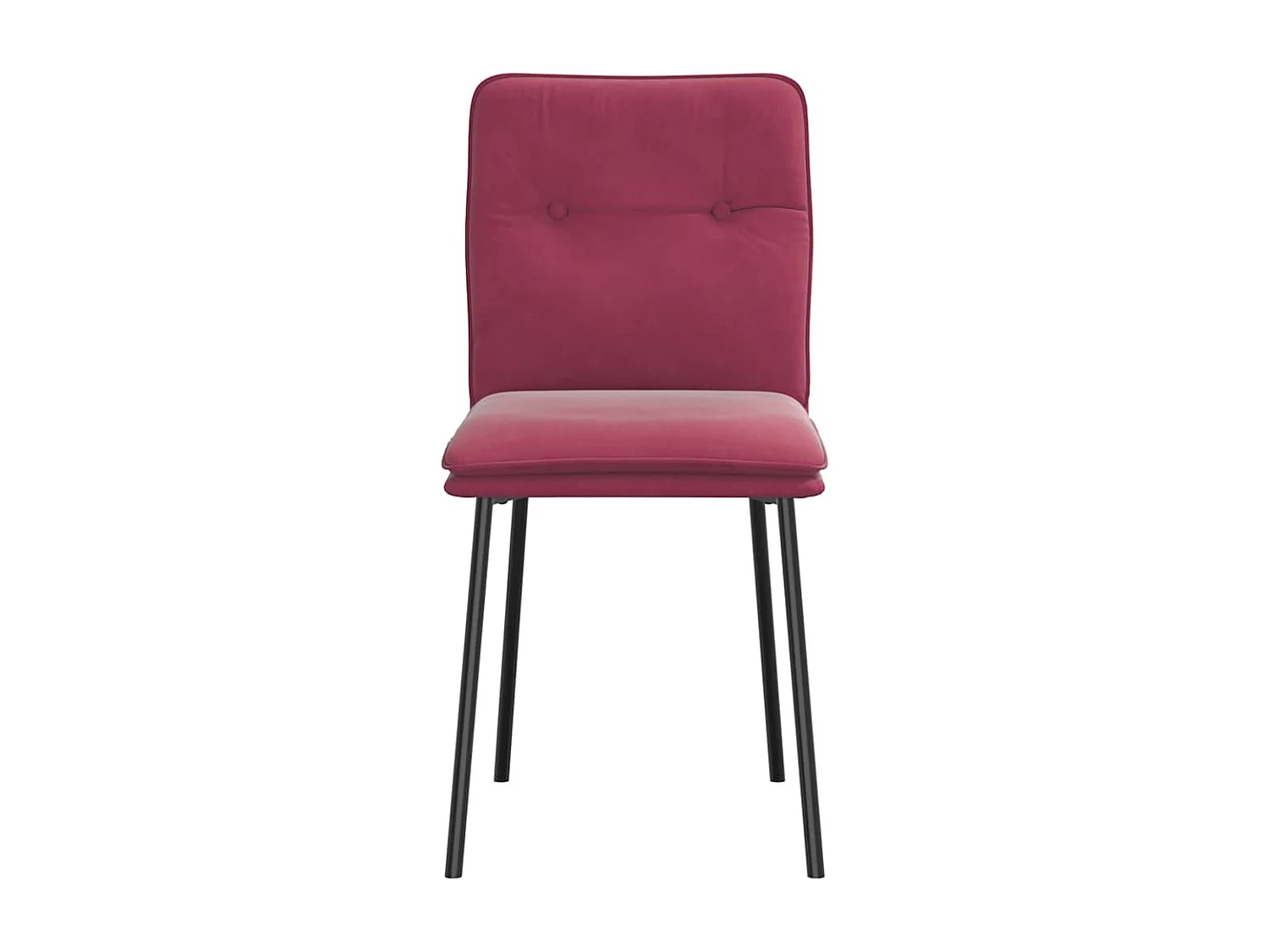 Chaises à manger lot de 2 Rouge bordeaux Velours