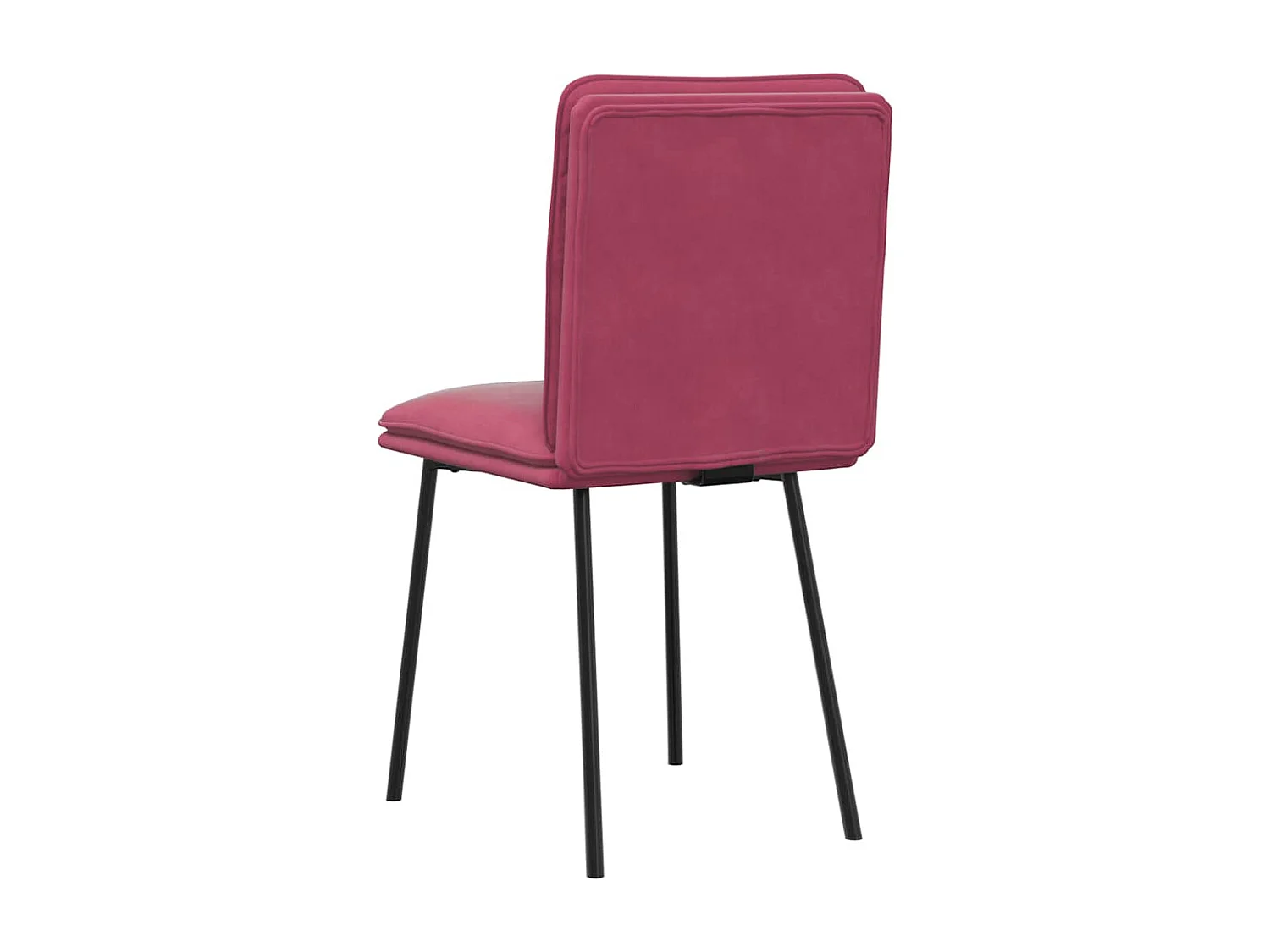 Chaises à manger lot de 2 Rouge bordeaux Velours