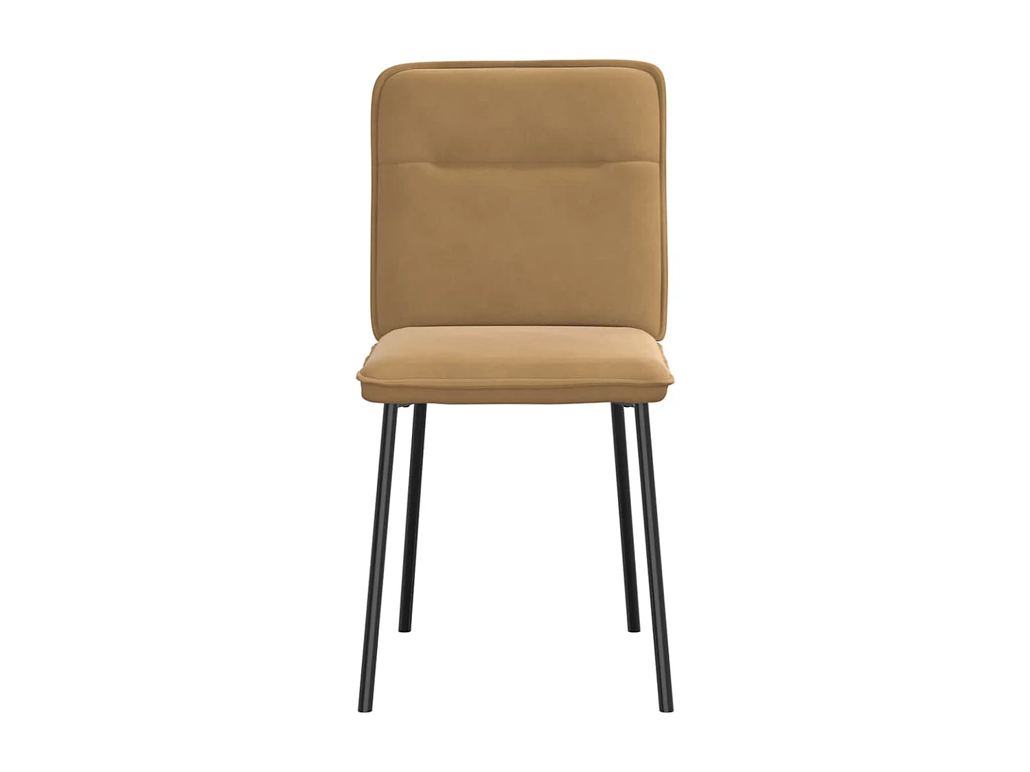 Chaises à manger lot de 2 Marron Velours