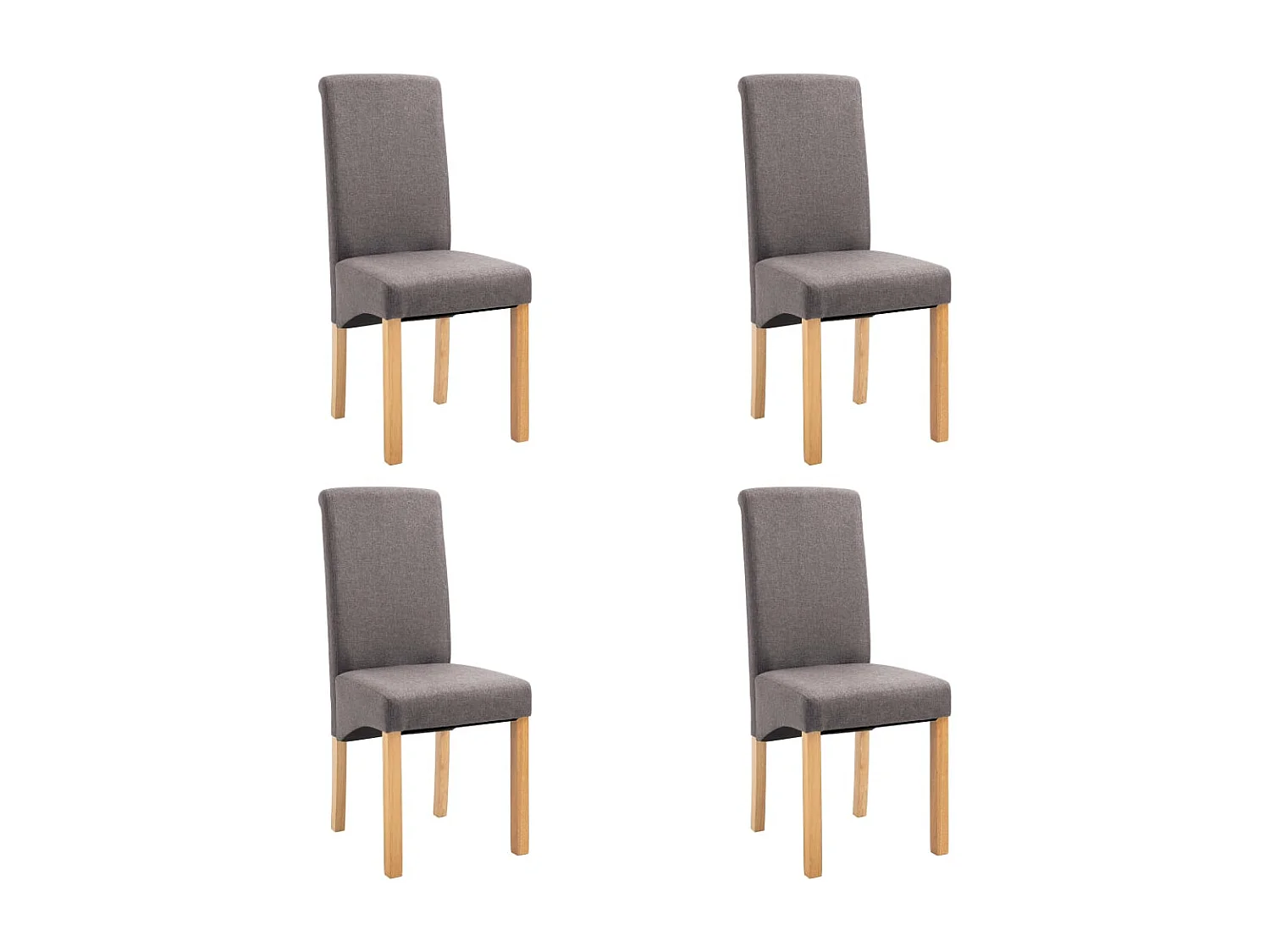 Sillas de comedor 4 unidades tela gris taupé