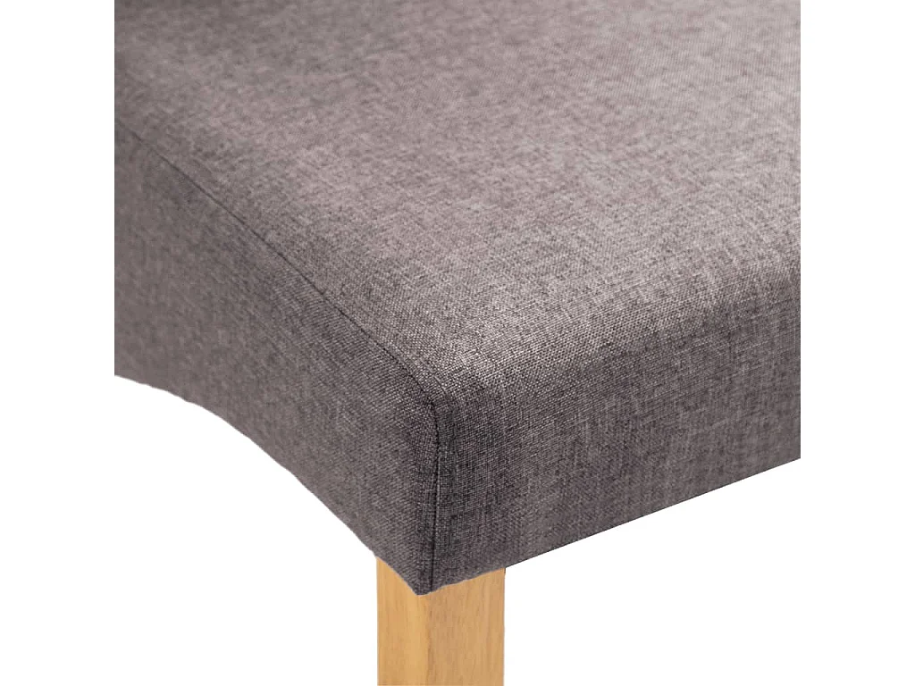 Sillas de comedor 4 unidades tela gris taupé