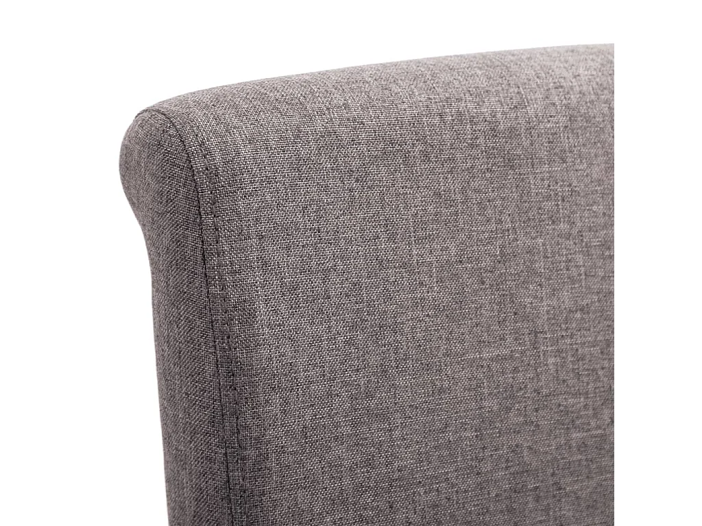 Sillas de comedor 4 unidades tela gris taupé