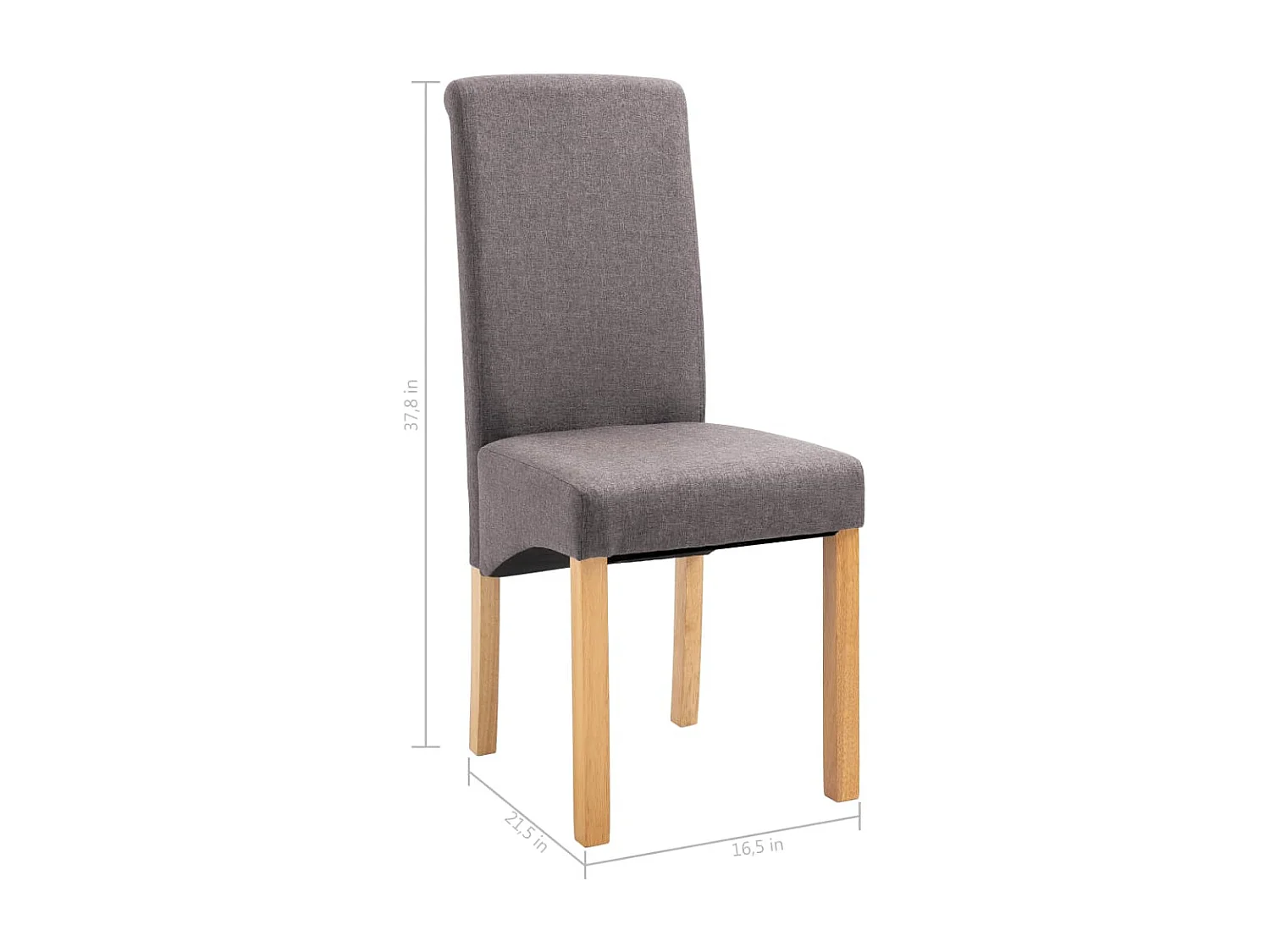 Sillas de comedor 4 unidades tela gris taupé