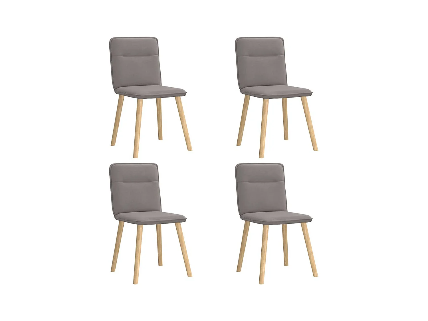 Chaises à manger lot de 4 taupe tissu