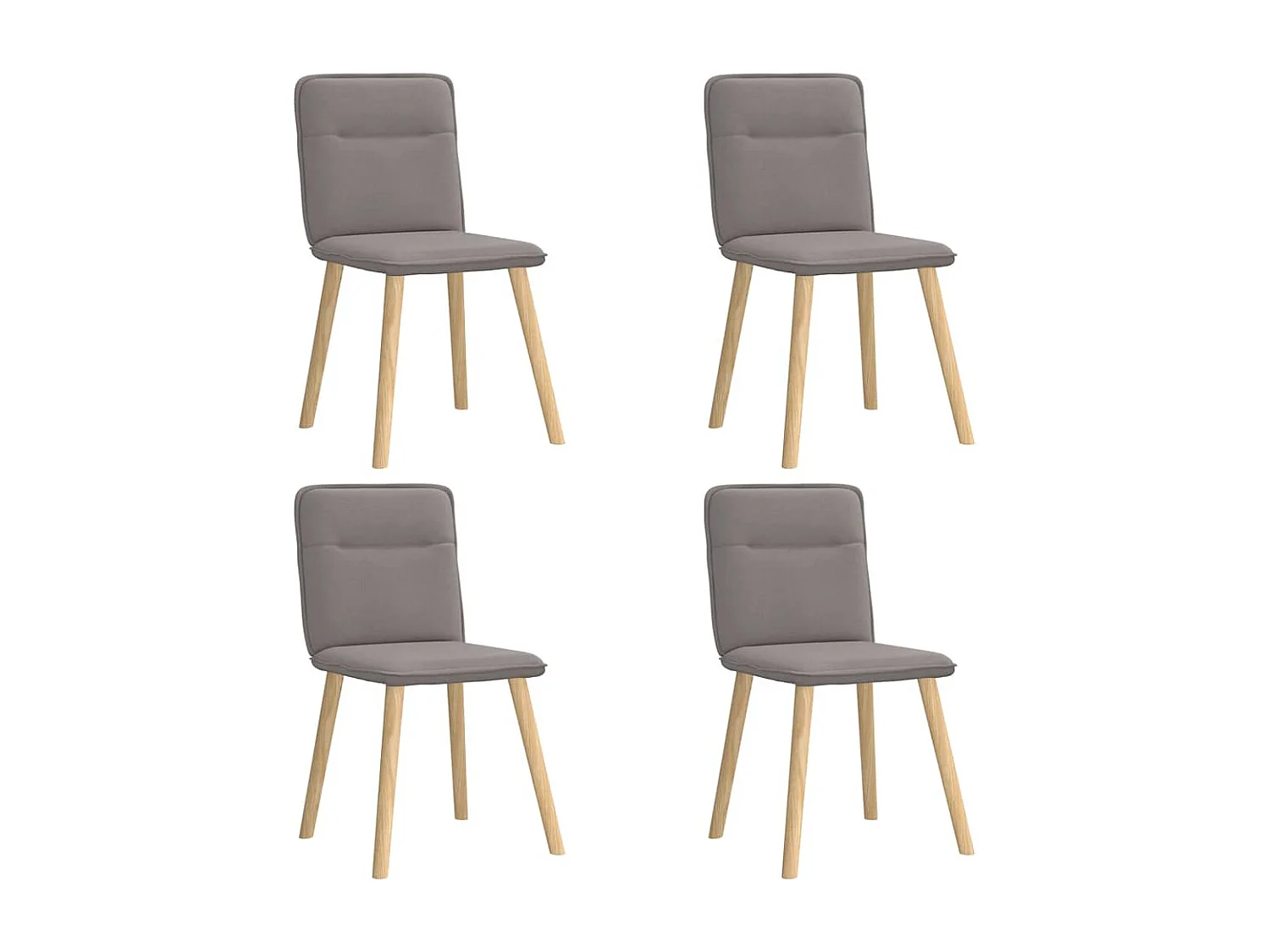 Chaises à manger lot de 4 taupe tissu