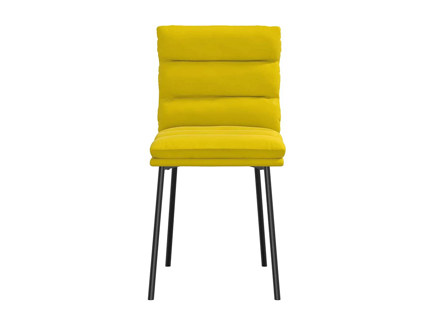 Chaises à manger lot de 4 jaune velours