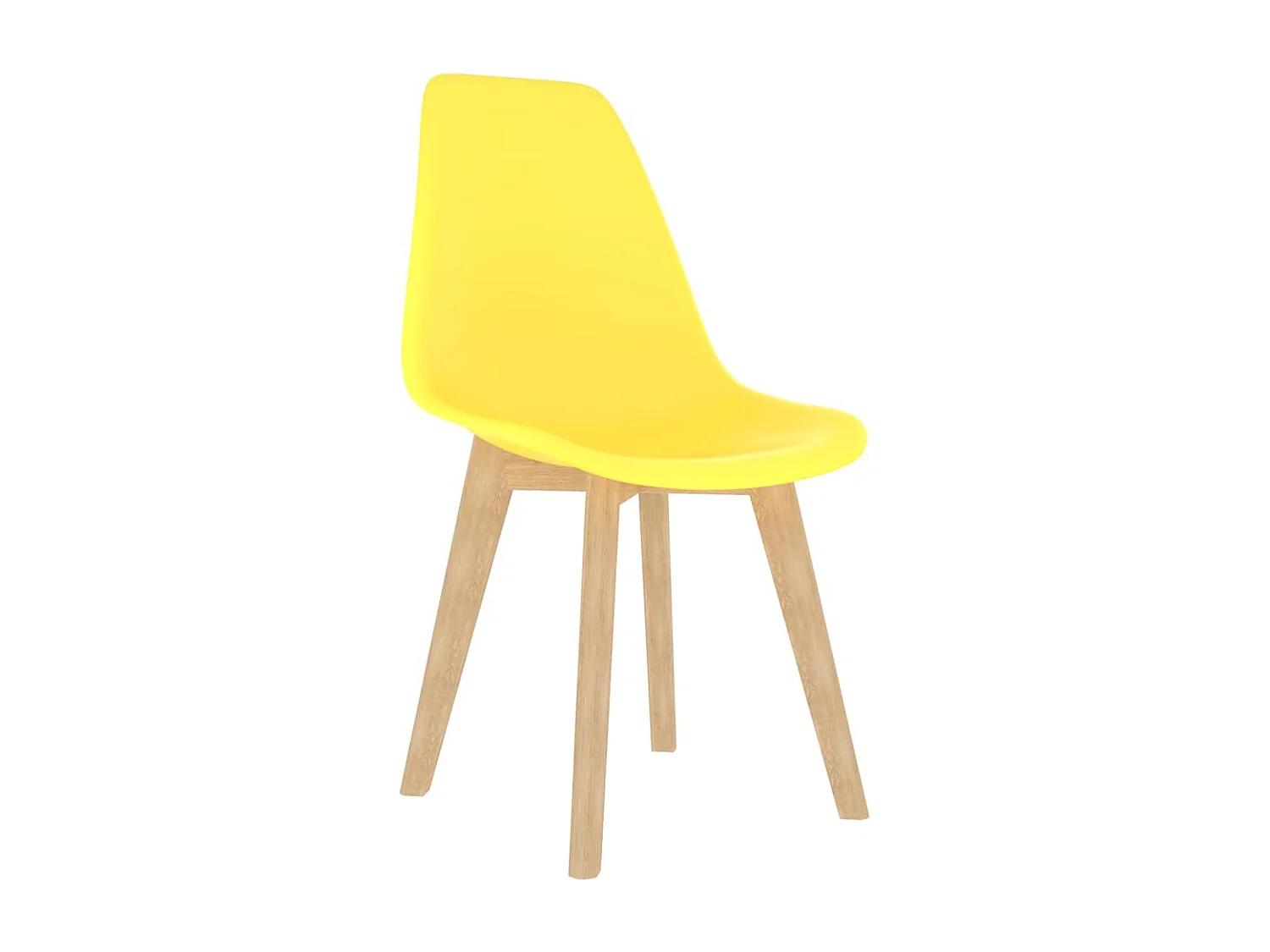 Chaises à manger lot de 2 jaune plastique