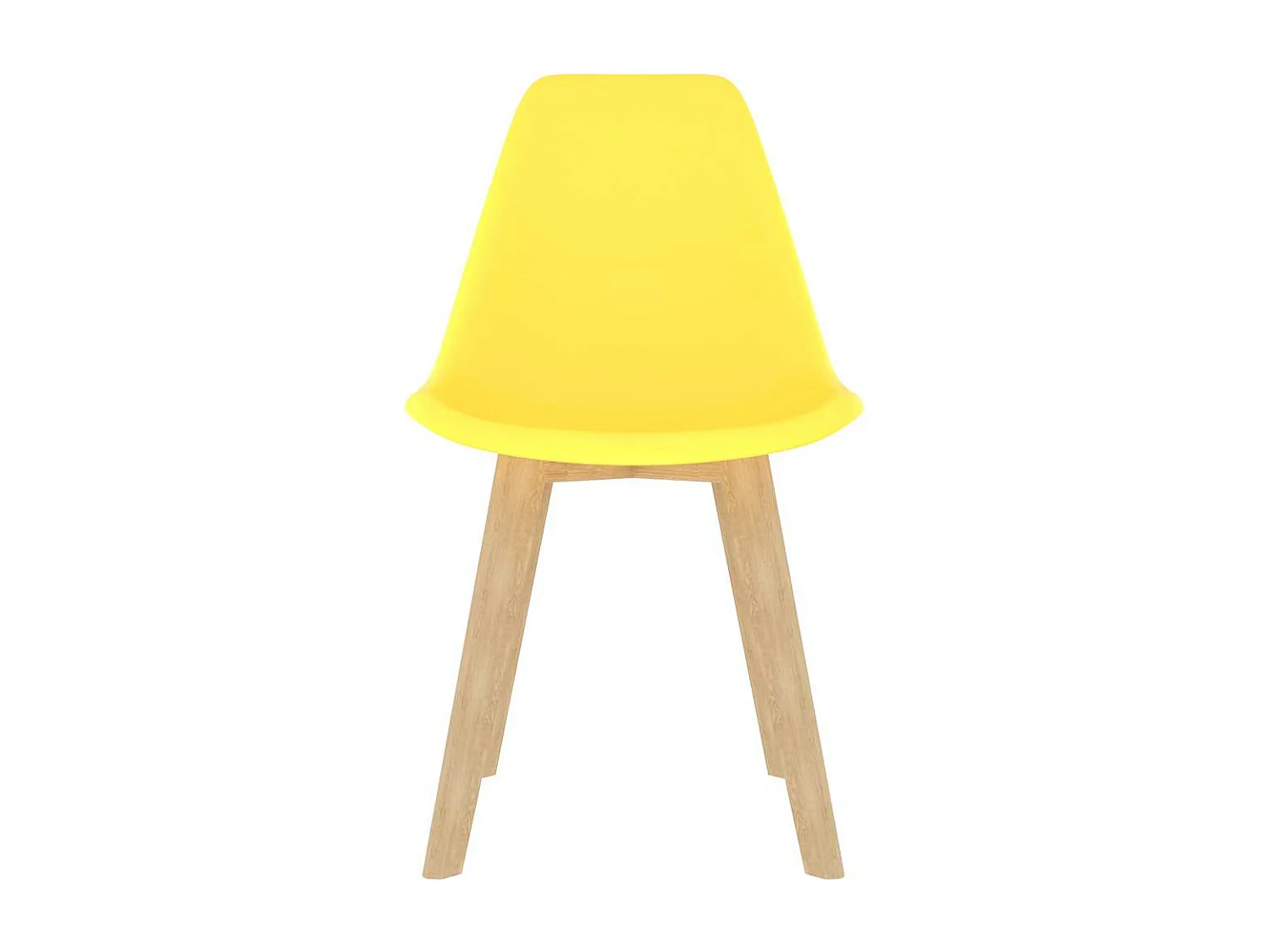 Chaises à manger lot de 2 jaune plastique