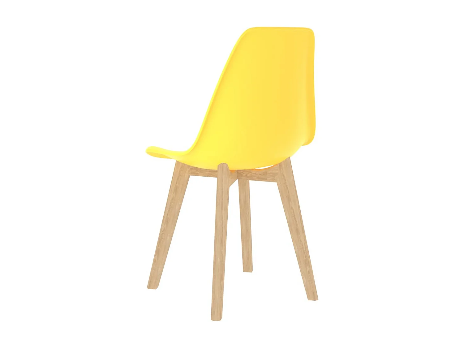Chaises à manger lot de 2 jaune plastique